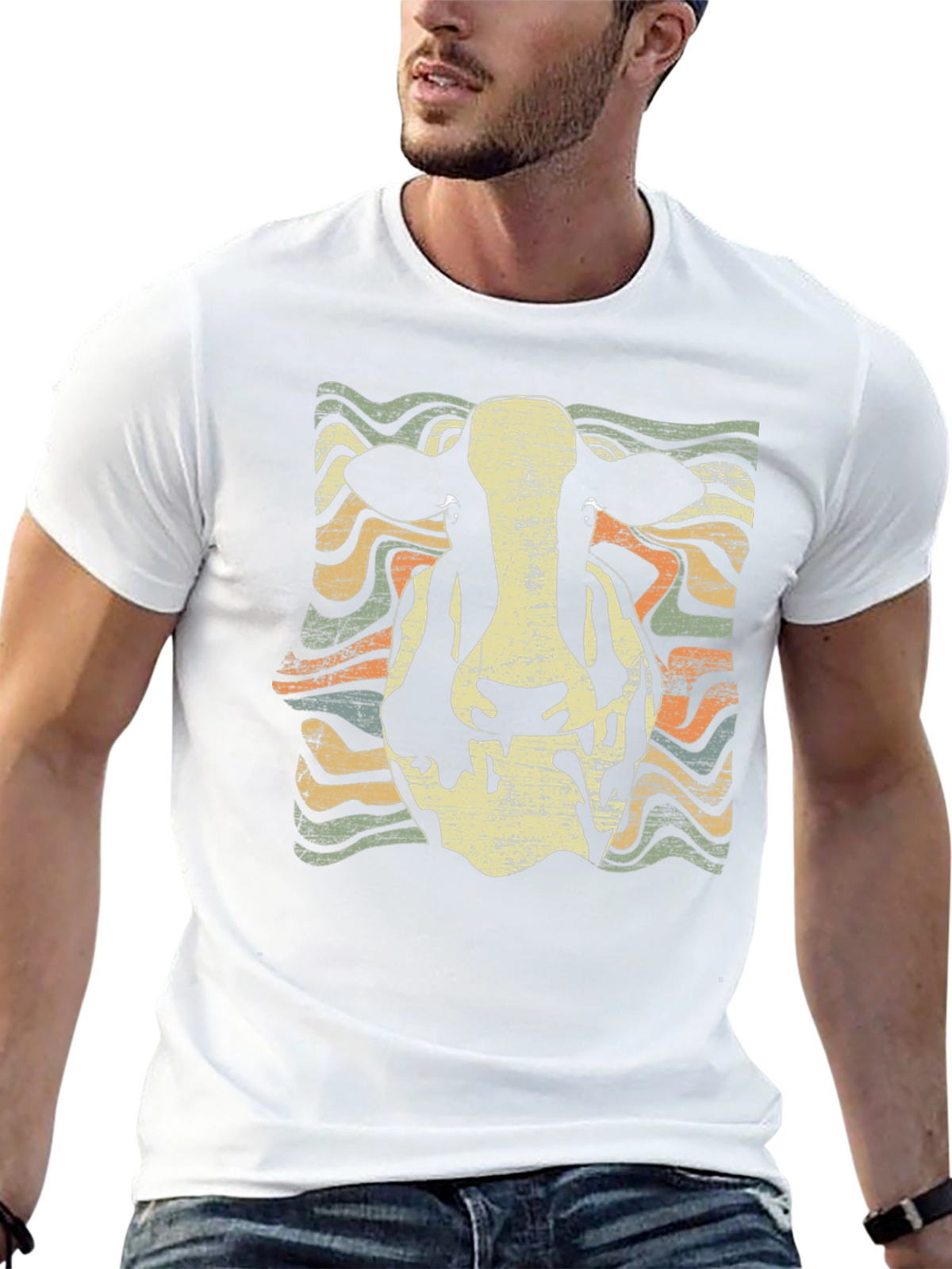 Retro Cow Graphic Tee