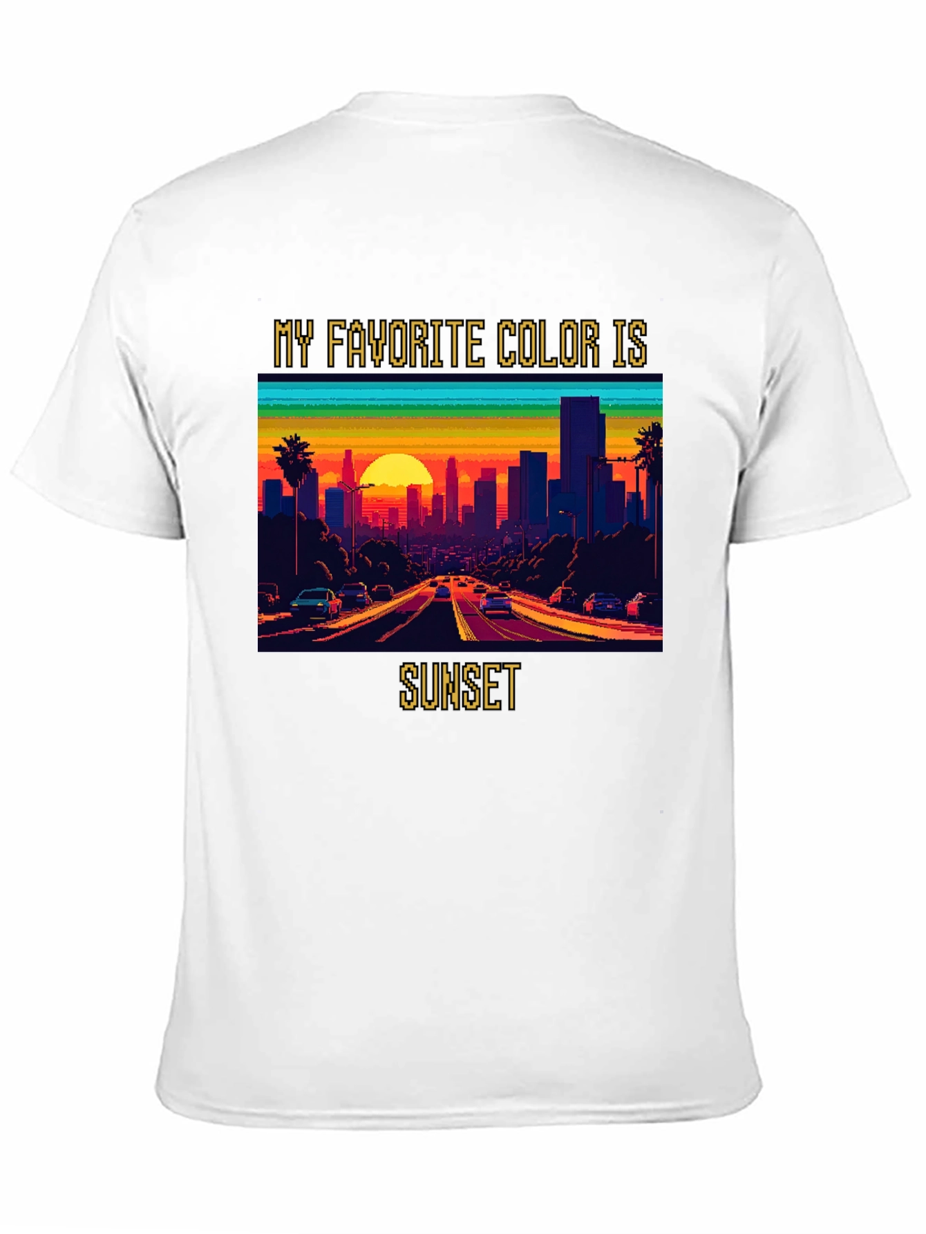 Sunset Lover Tee - Retro Pixel Art Style