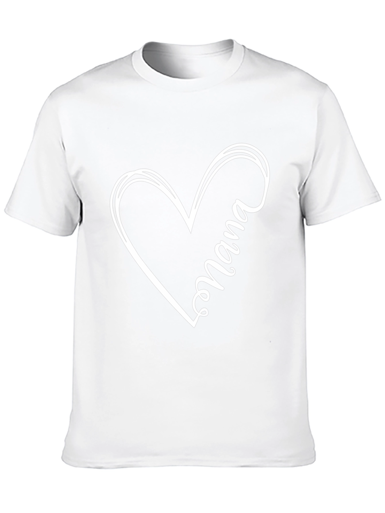 Nana Heart Graphic Tee - Black Cotton Blend