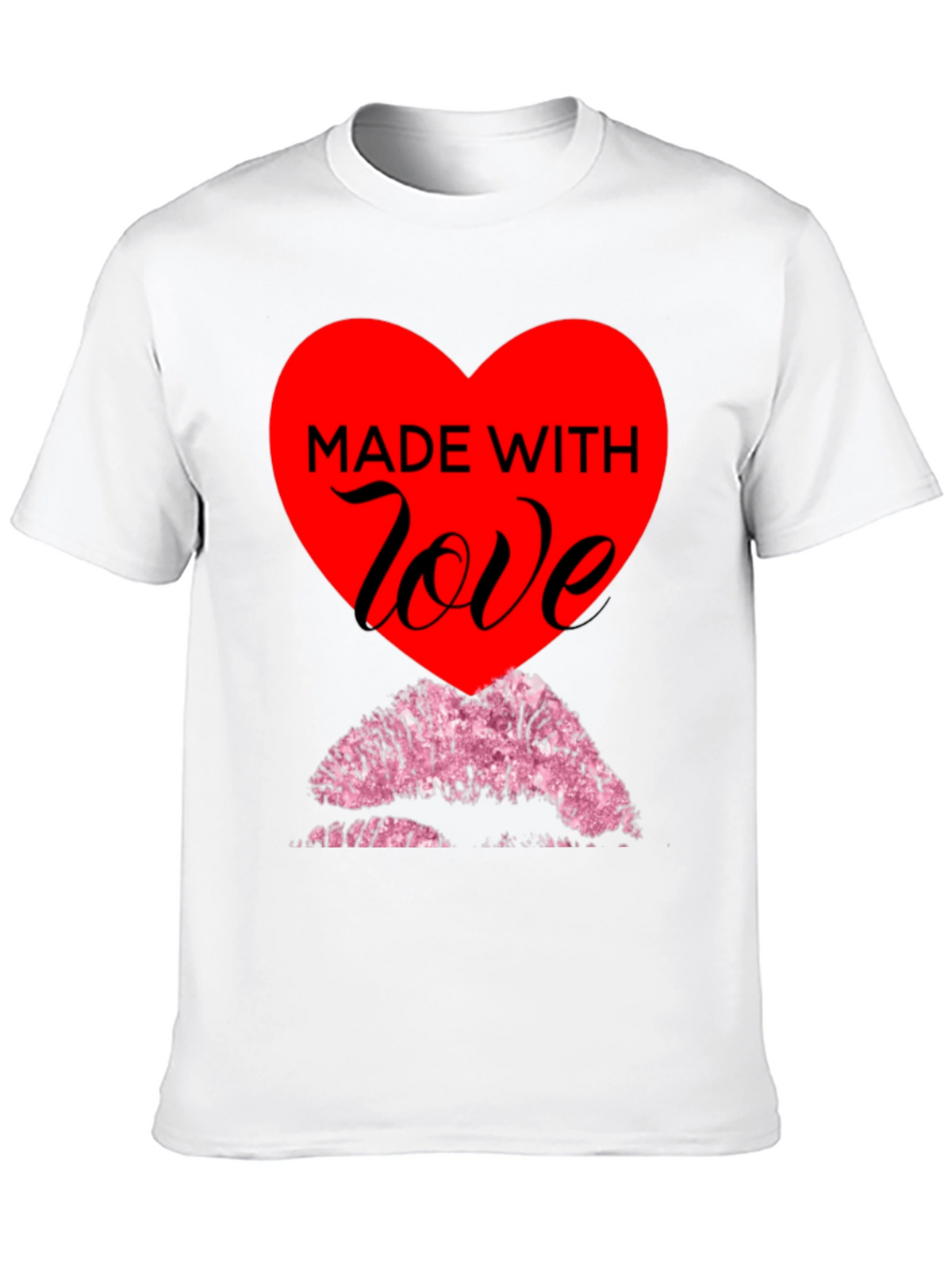 Made With Love T-Shirt - Kiss Lips