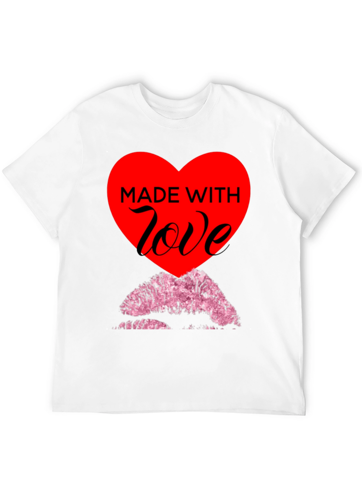 Made With Love T-Shirt - Kiss Lips