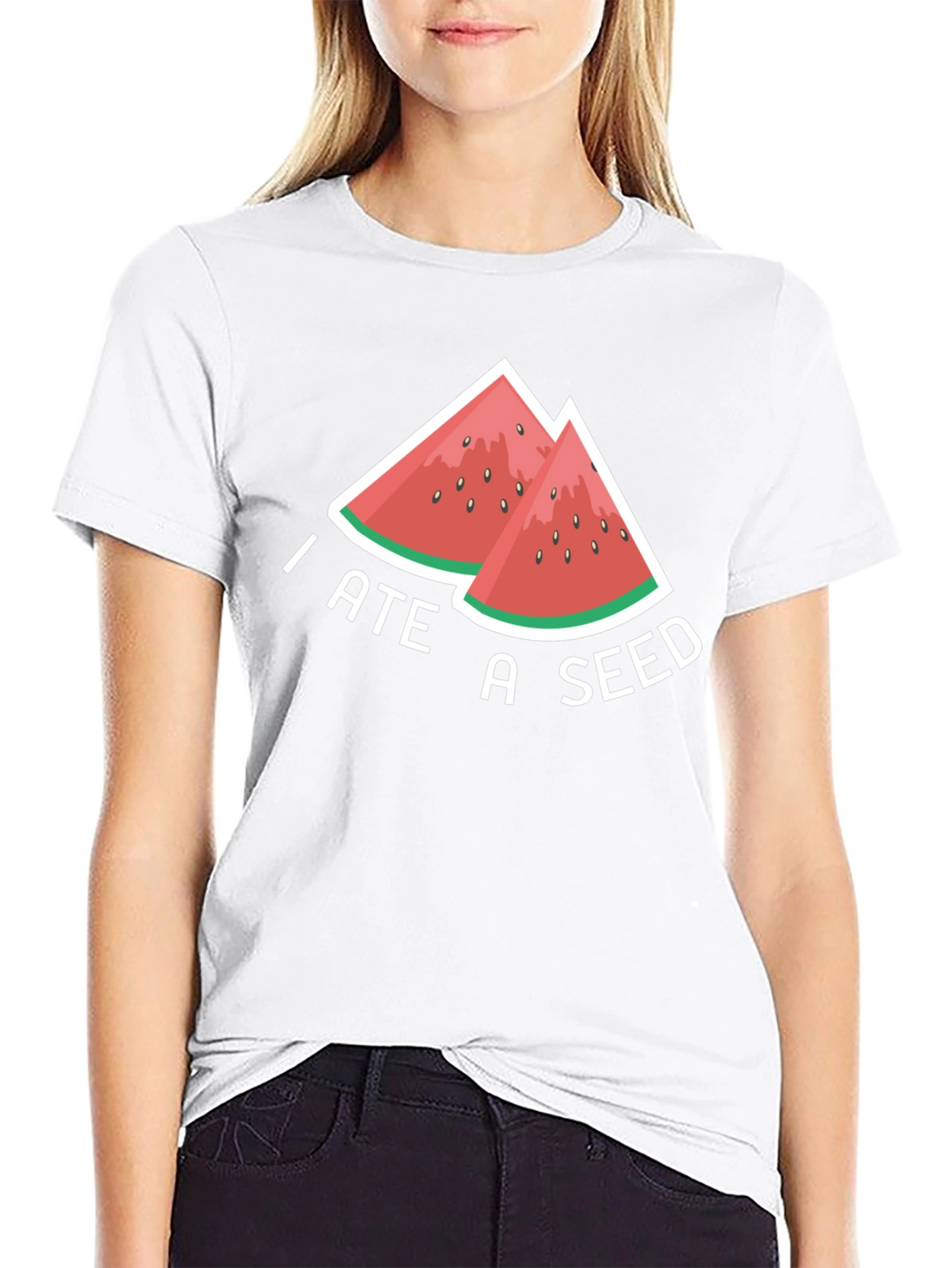 I Ate A Seed Funny Watermelon Graphic T-Shirt