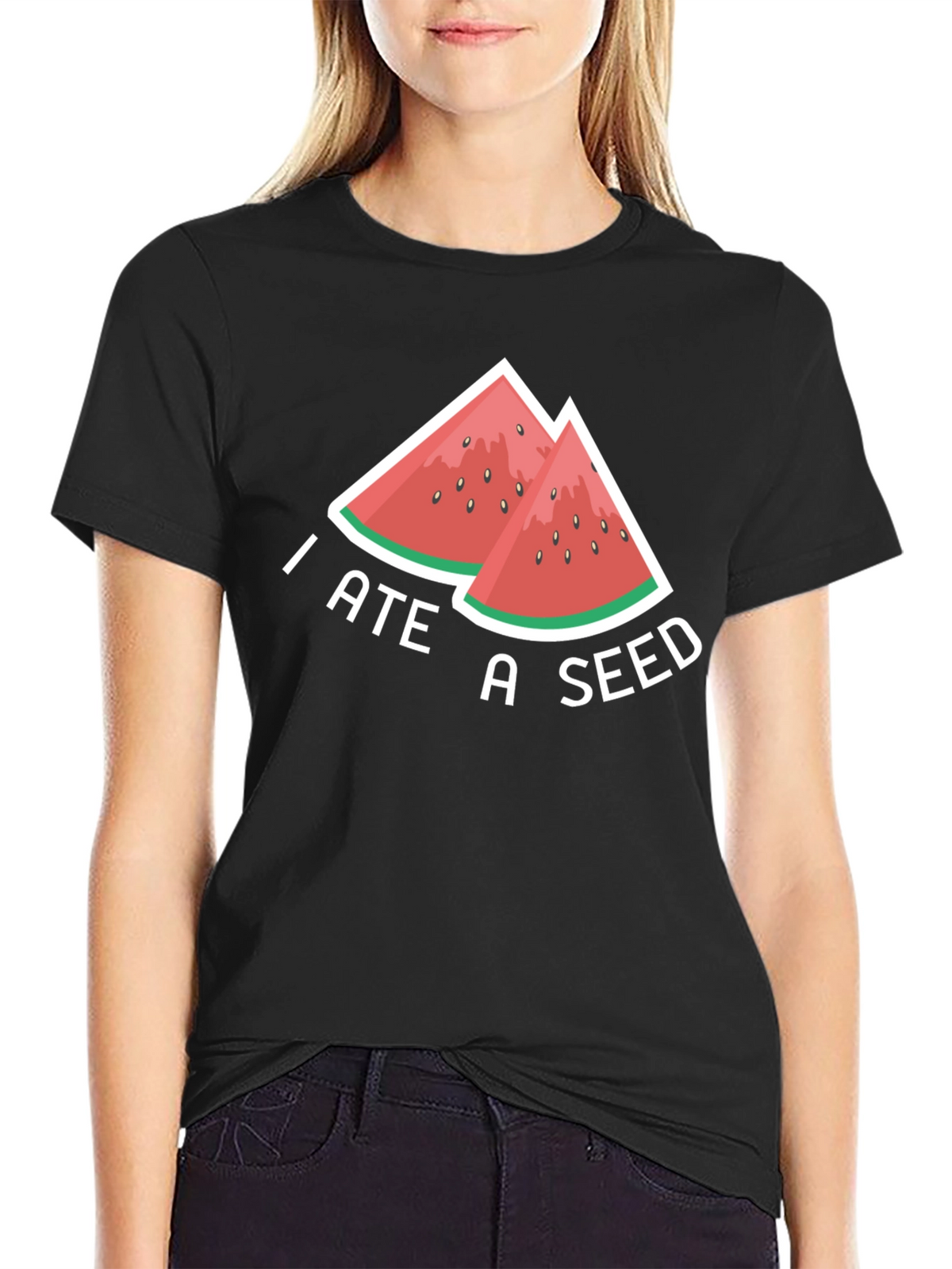 I Ate A Seed Funny Watermelon Graphic T-Shirt