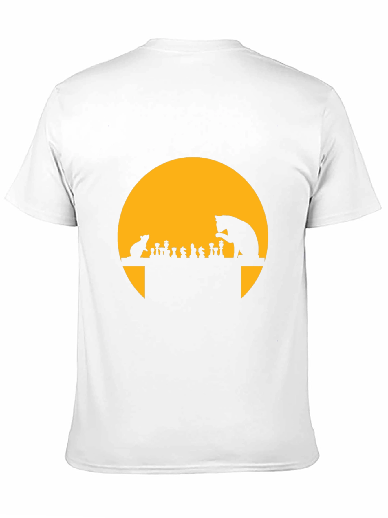 Cat & Mouse Chess T-Shirt - Funny Silhouette Tee