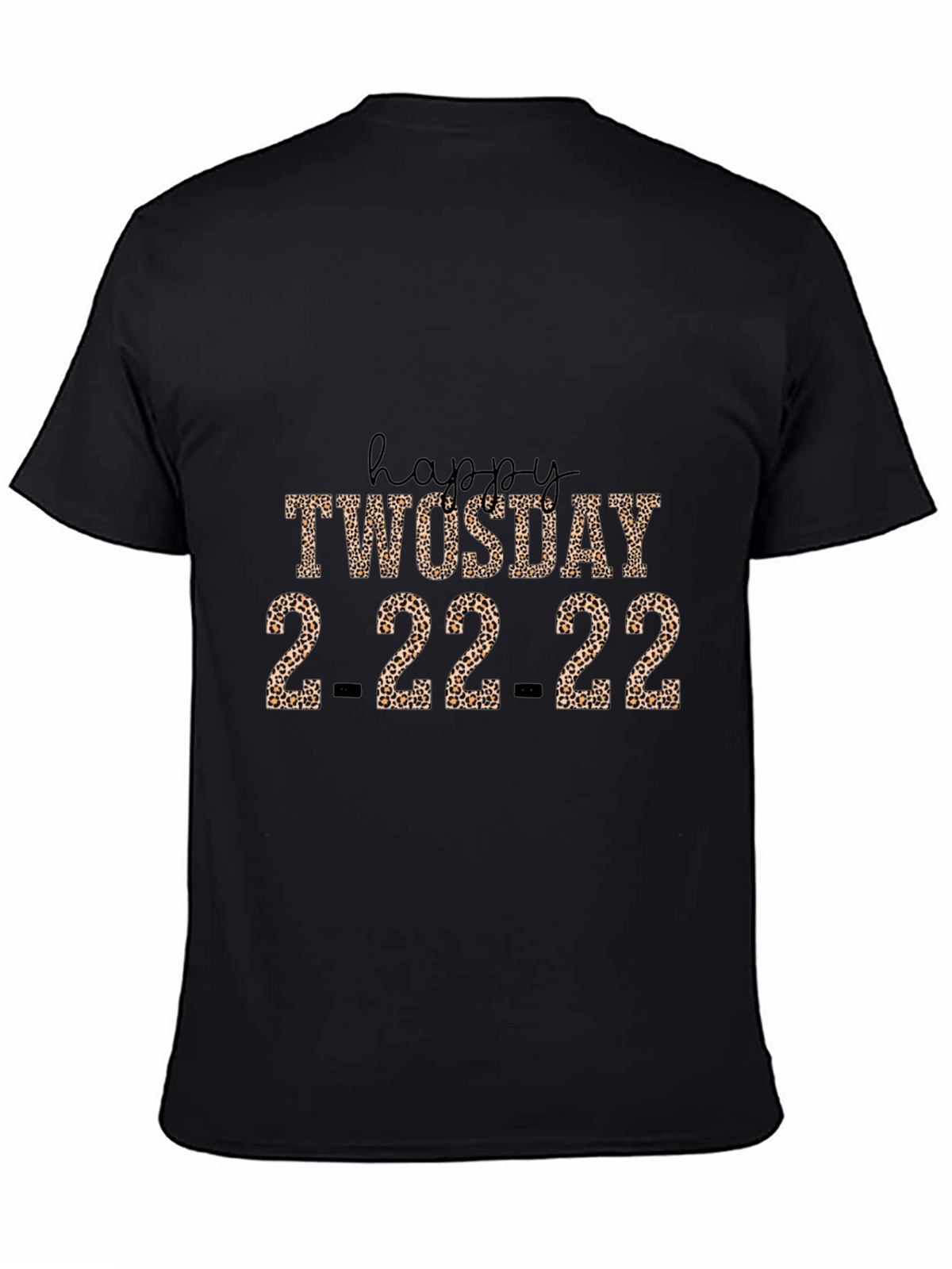Happy Twosday 2-22-22 Leopard Print T-Shirt