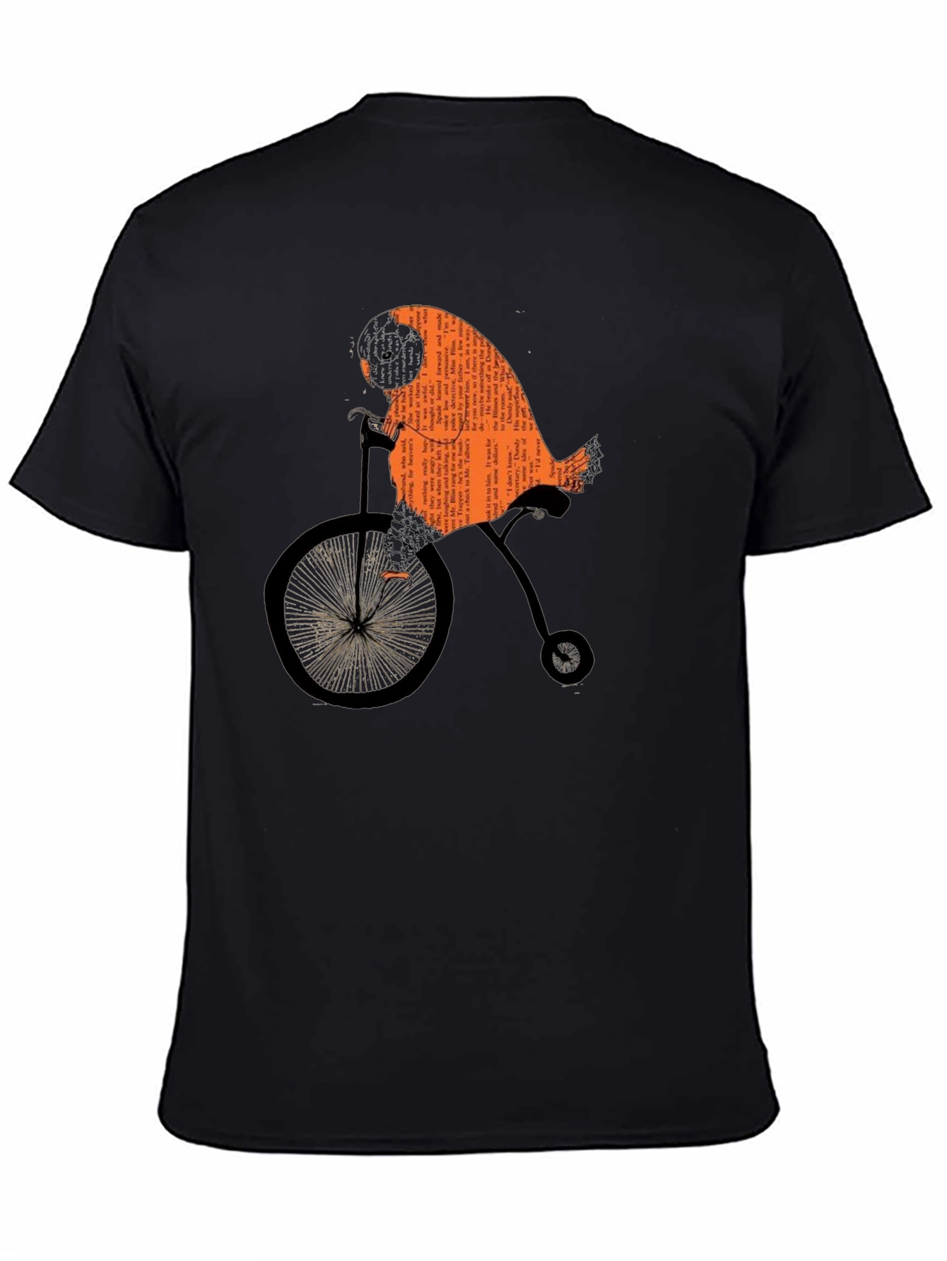 Whimsical Owl on Bicycle T-Shirt