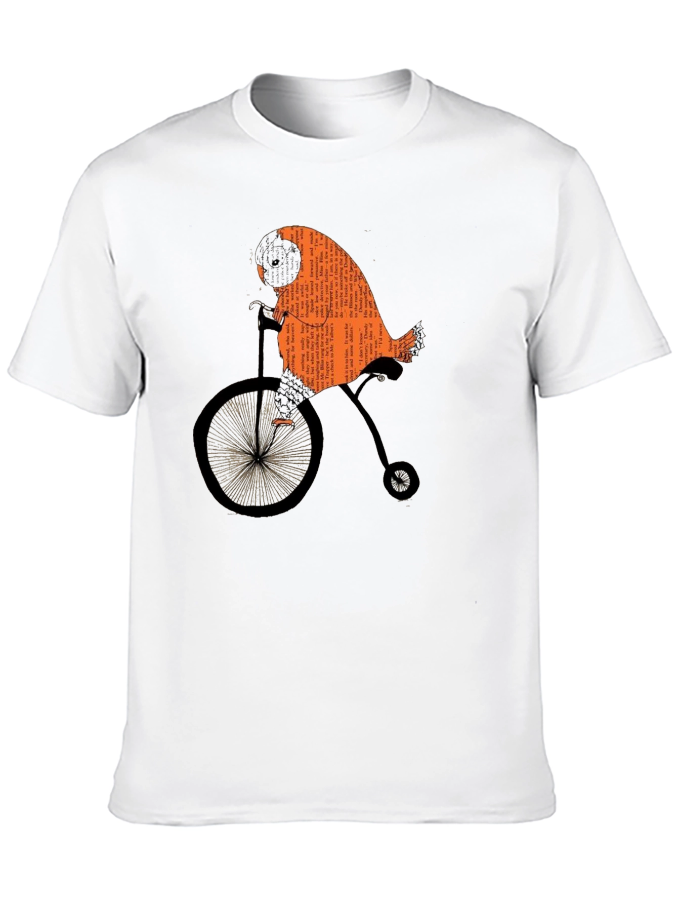 Whimsical Owl on Bicycle T-Shirt