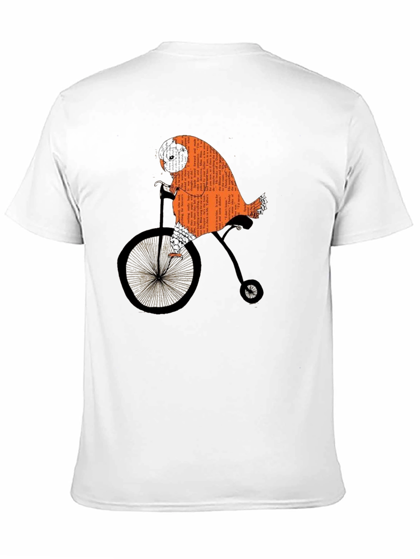 Whimsical Owl on Bicycle T-Shirt