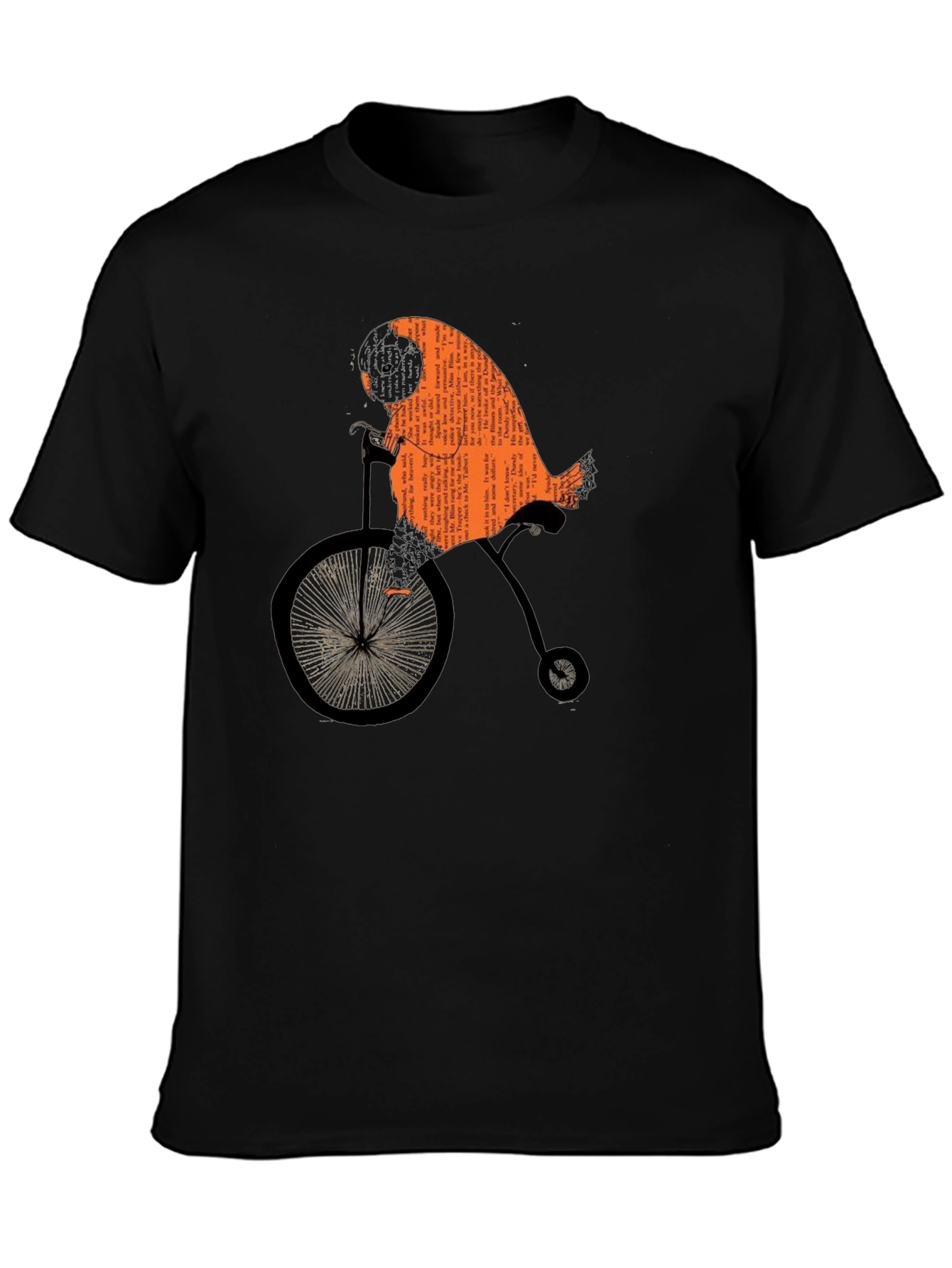 Whimsical Owl on Bicycle T-Shirt