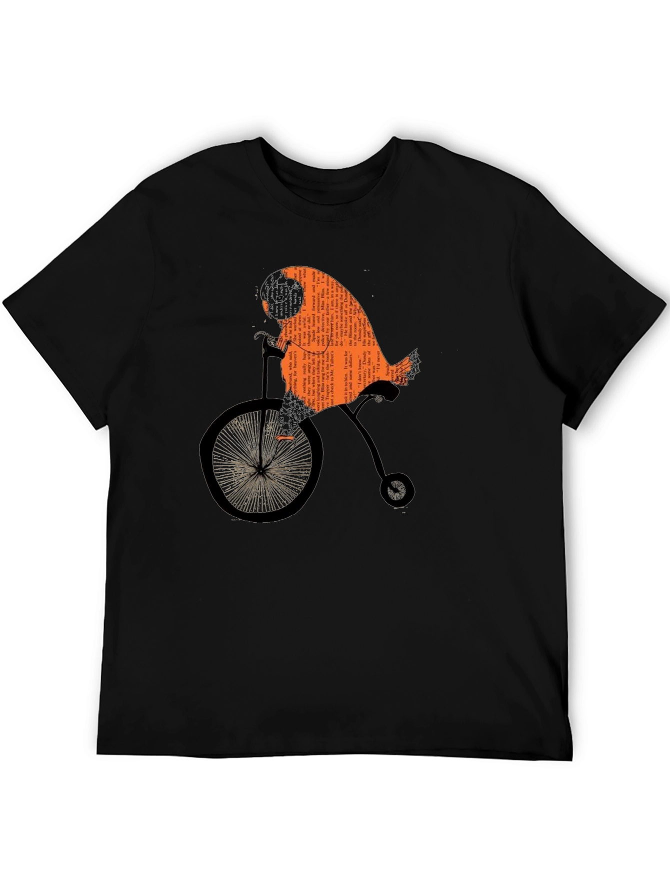 Whimsical Owl on Bicycle T-Shirt