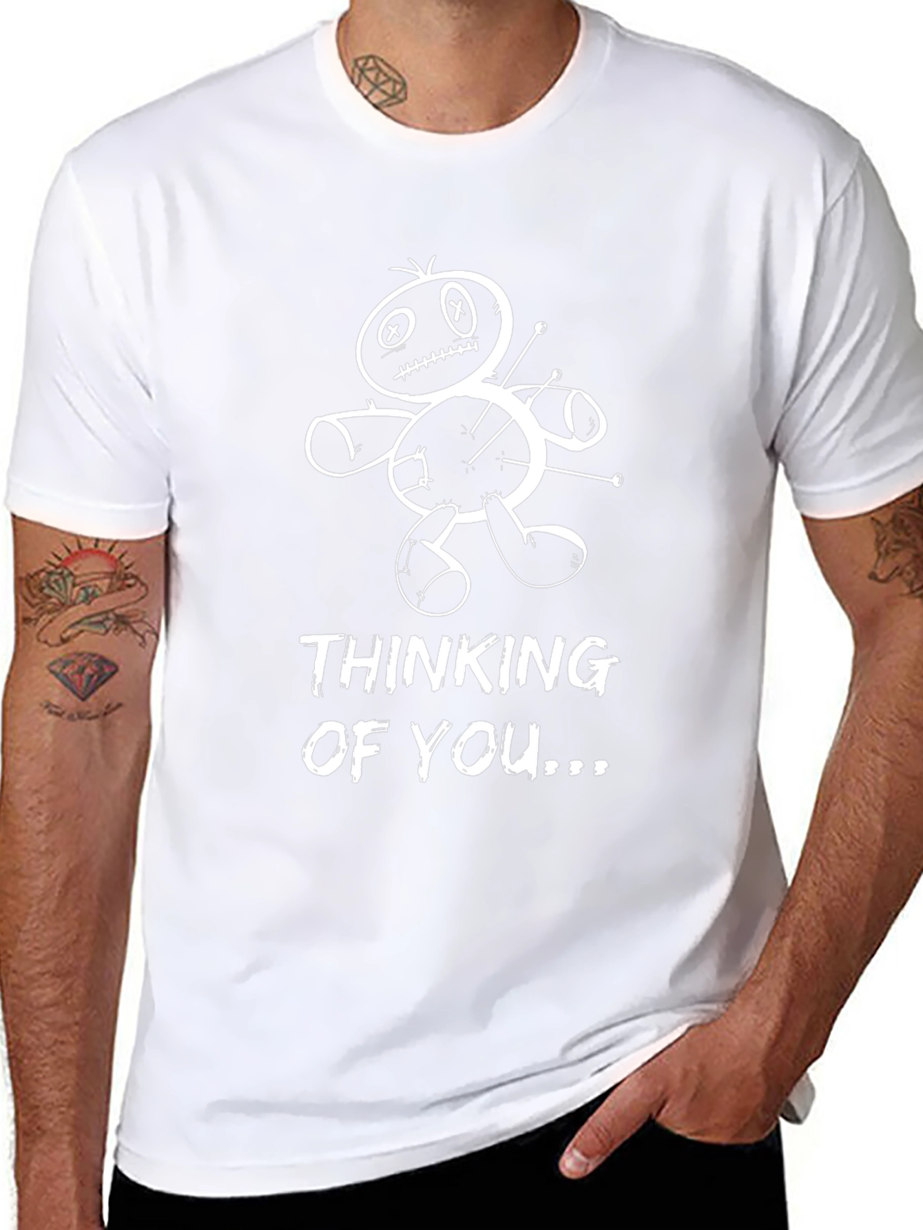 Voodoo Doll Thinking of You Black T-Shirt