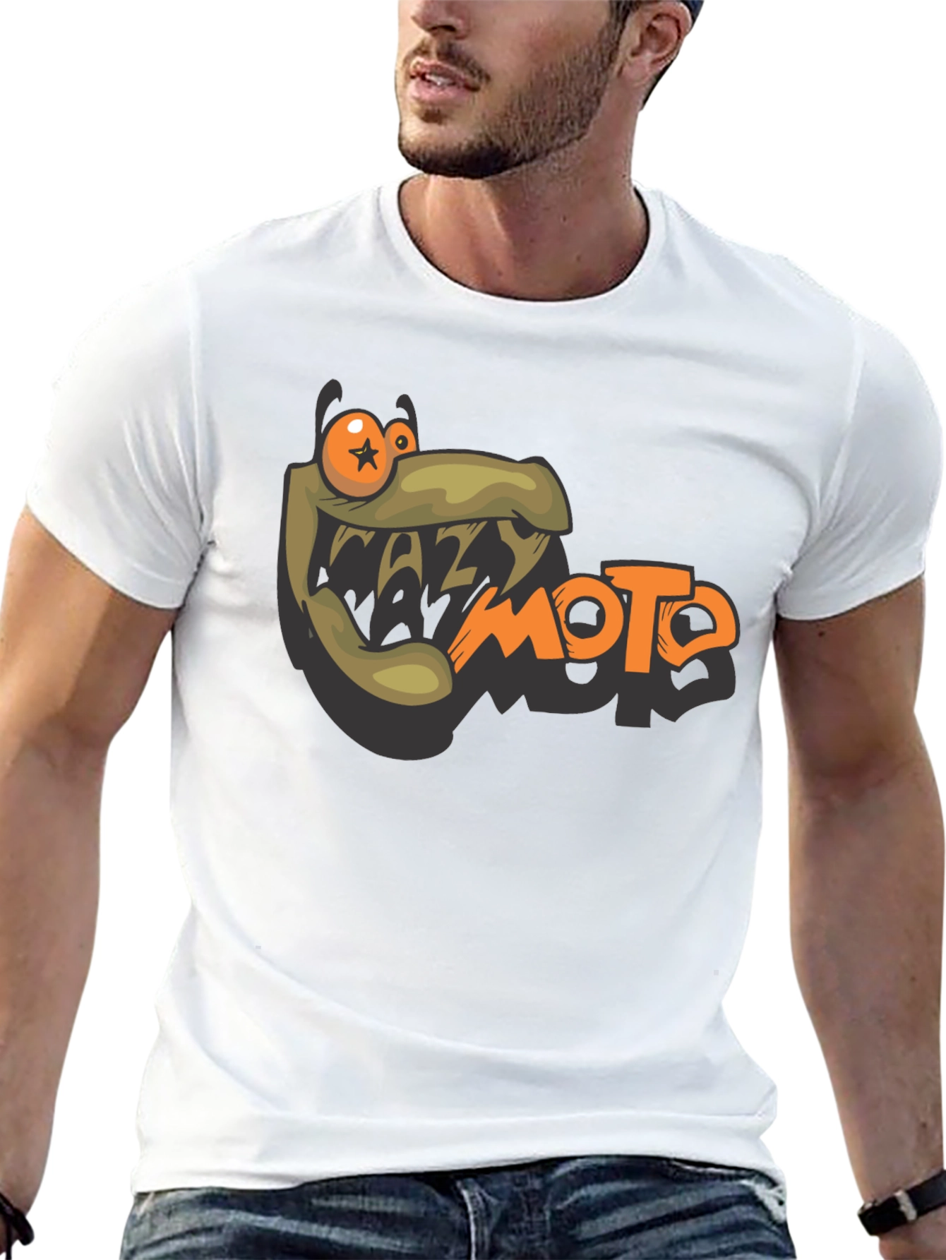 Crazy Moto Graphic Tee - Black
