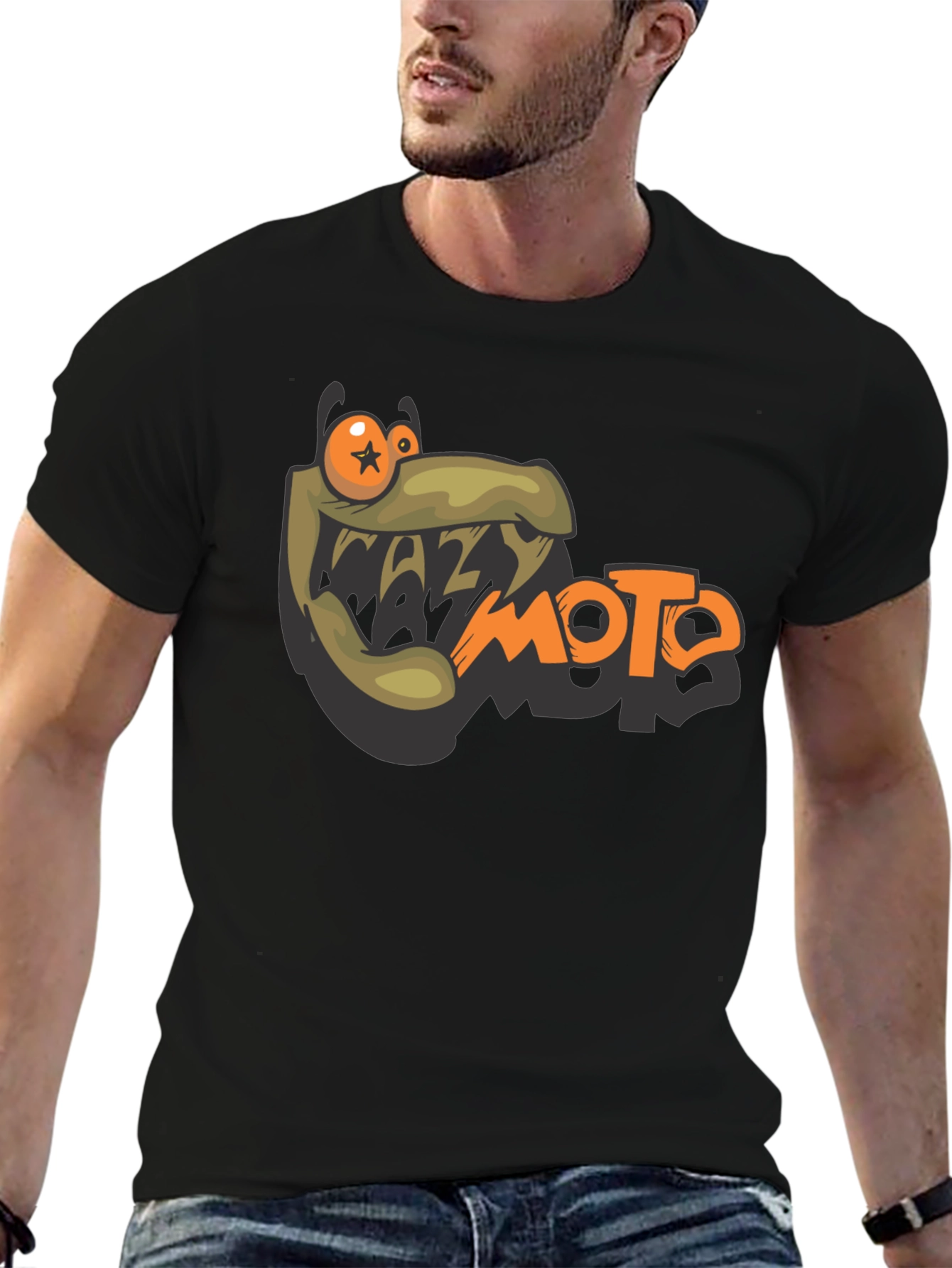 Crazy Moto Graphic Tee - Black