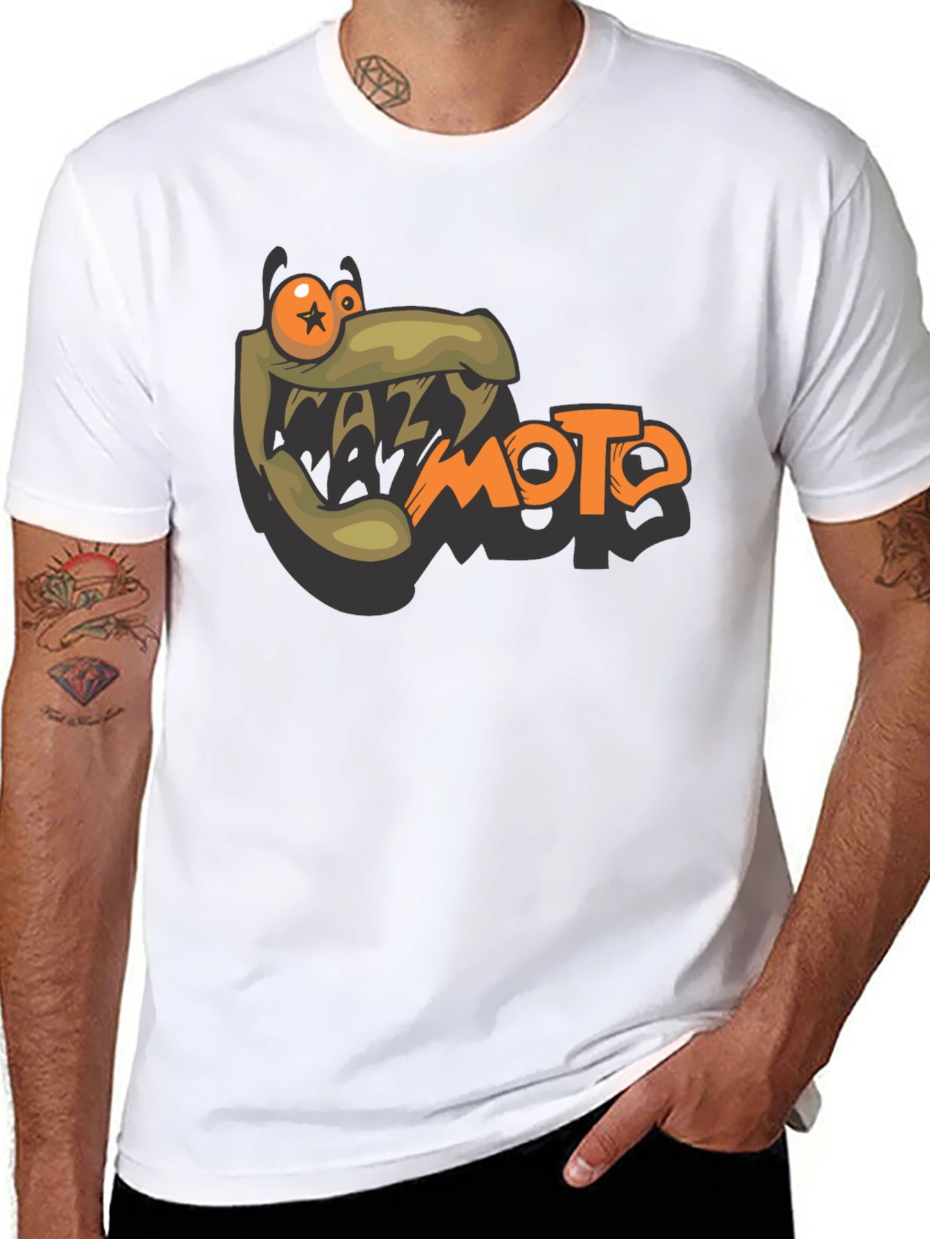 Crazy Moto Graphic Tee - Black