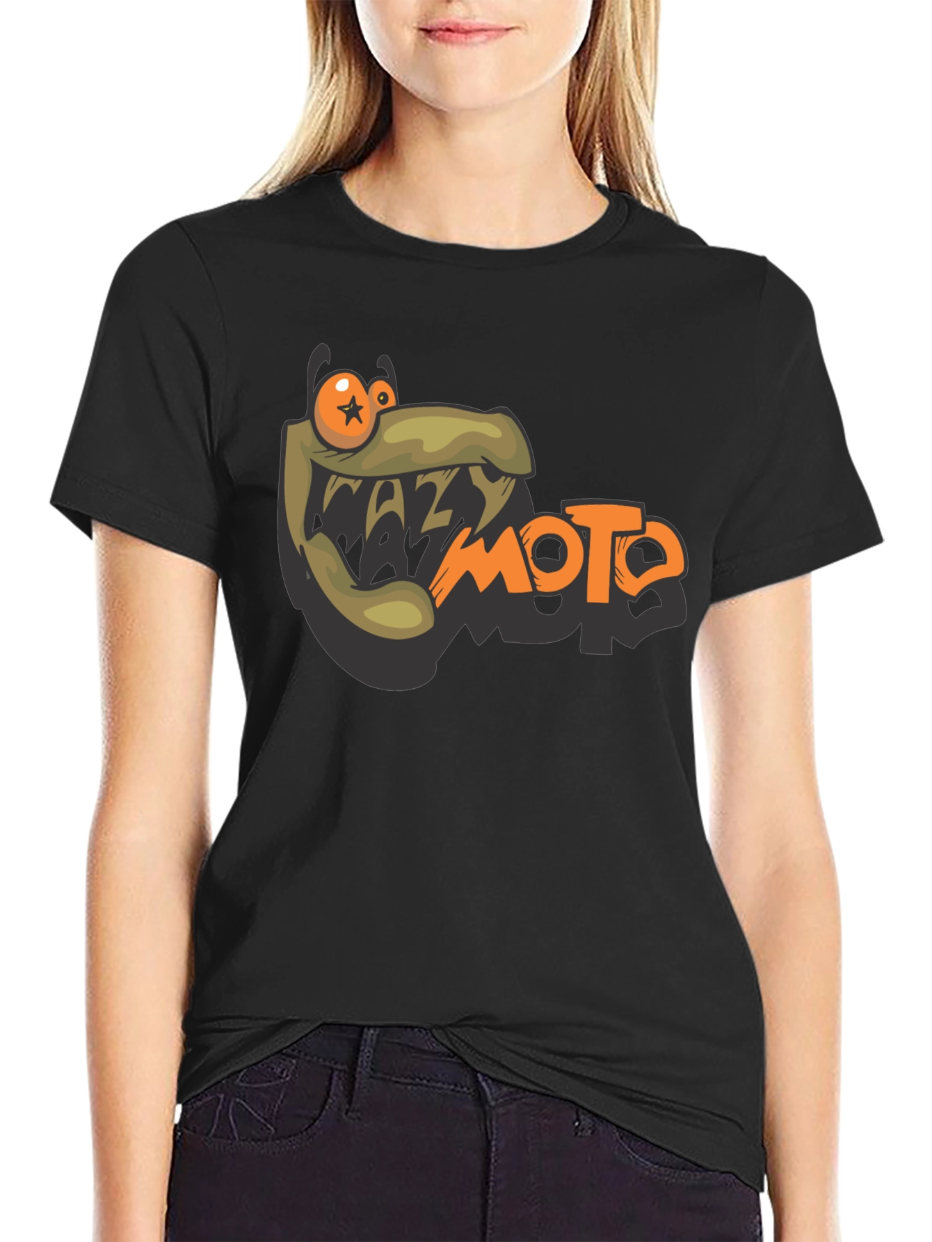 Crazy Moto Graphic Tee - Black