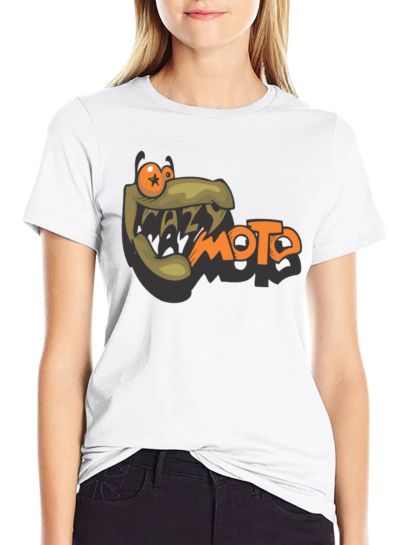 Crazy Moto Graphic Tee - Black
