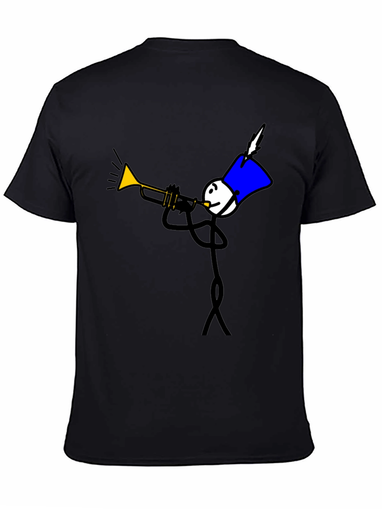 Stick Figure Trumpet Player Graphic Tee