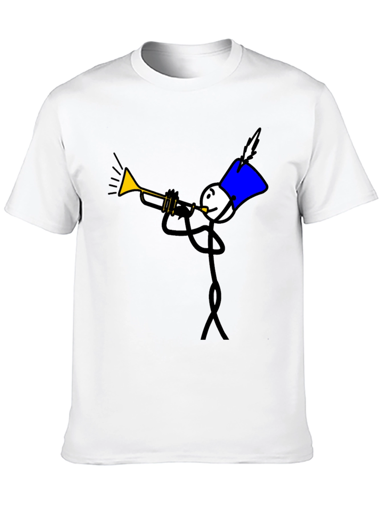 Stick Figure Trumpet Player Graphic Tee