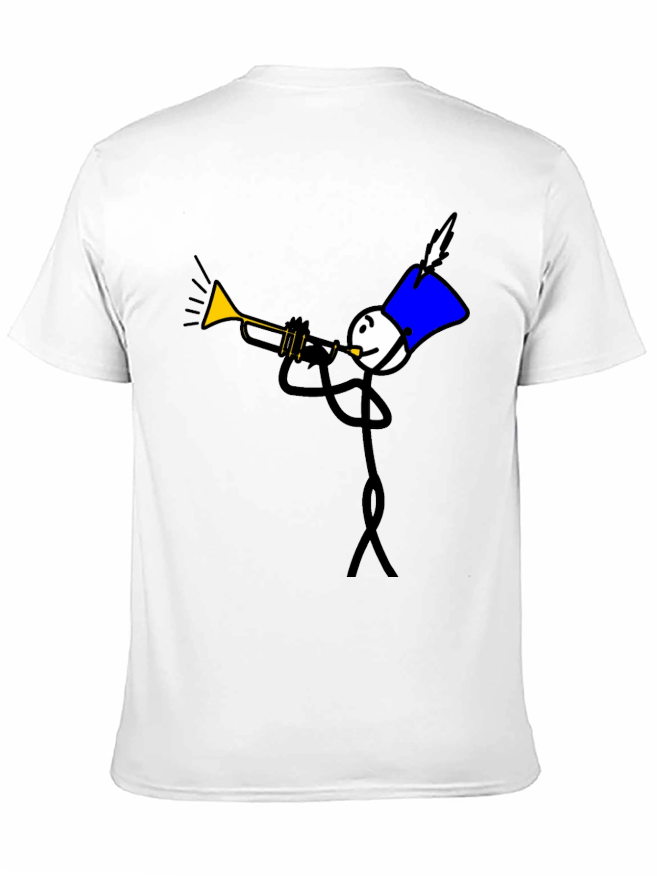 Stick Figure Trumpet Player Graphic Tee