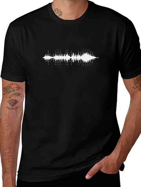 Sound Wave Graphic Tee - Black T-Shirt