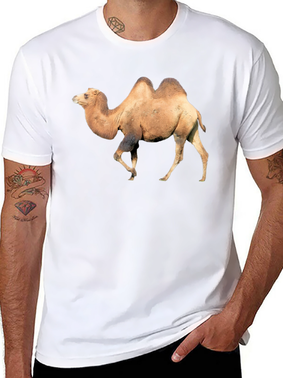 Camel Graphic Tee - Unique Animal Print T-Shirt