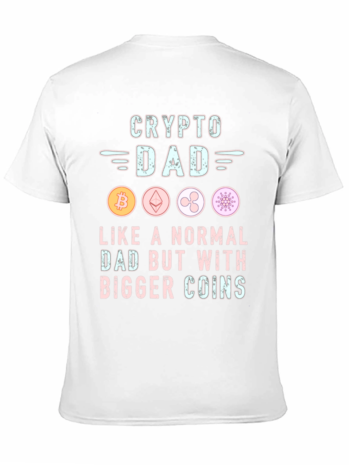 Crypto Dad T-Shirt - Bitcoin Ethereum Ripple Design