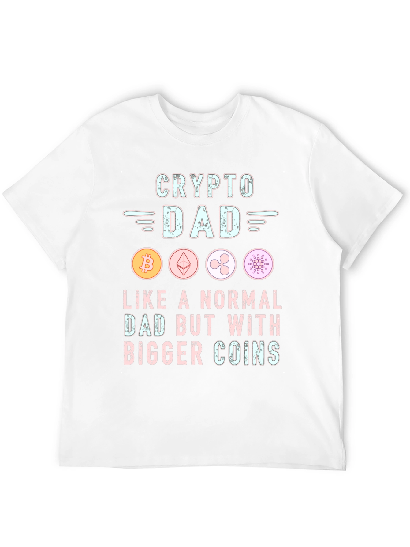 Crypto Dad T-Shirt - Bitcoin Ethereum Ripple Design