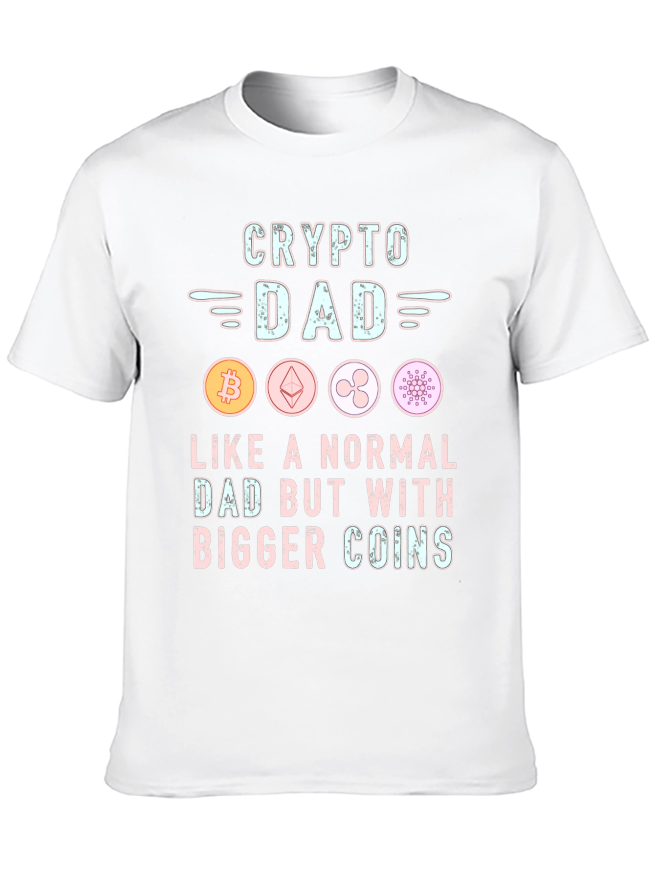 Crypto Dad T-Shirt - Bitcoin Ethereum Ripple Design