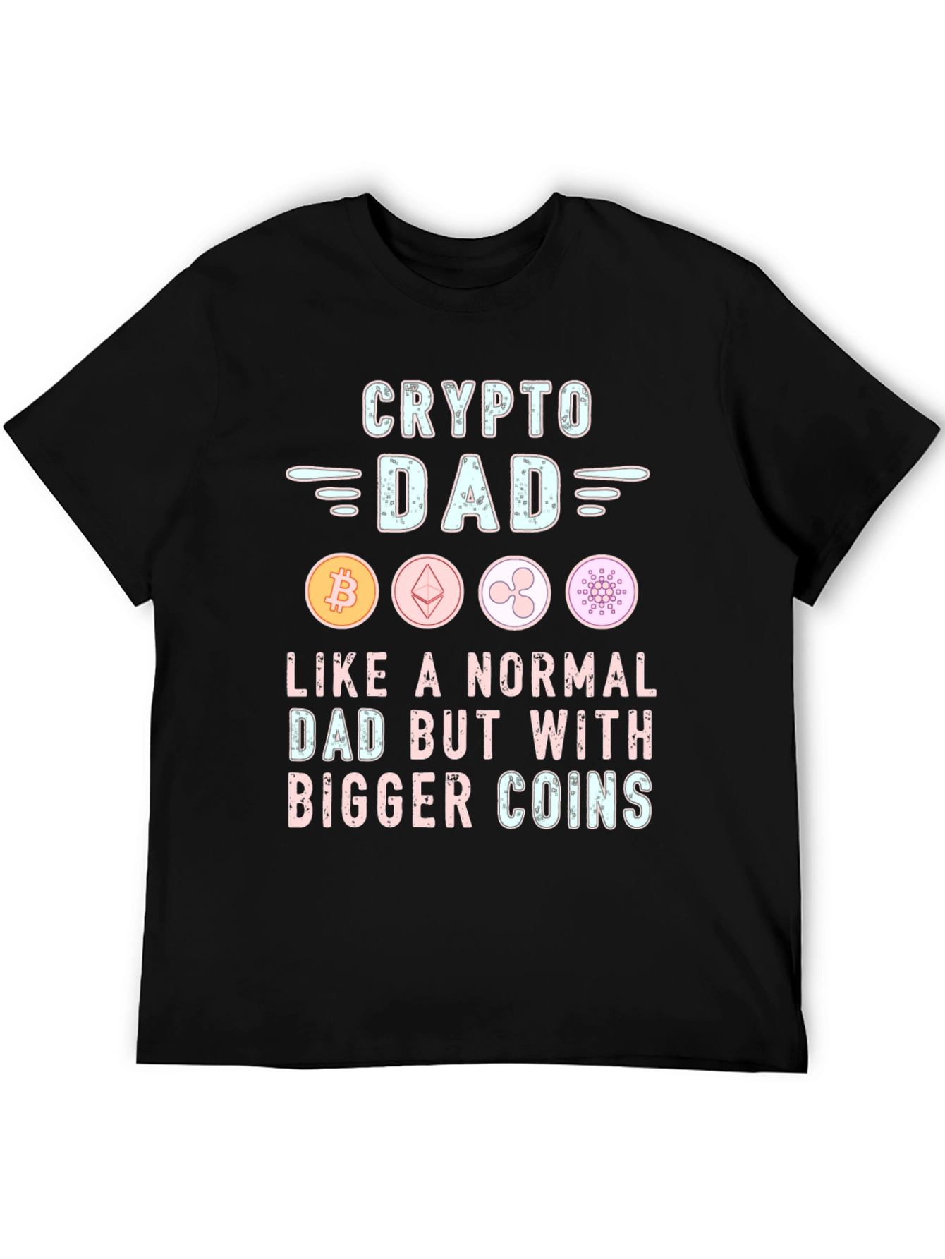 Crypto Dad T-Shirt - Bitcoin Ethereum Ripple Design