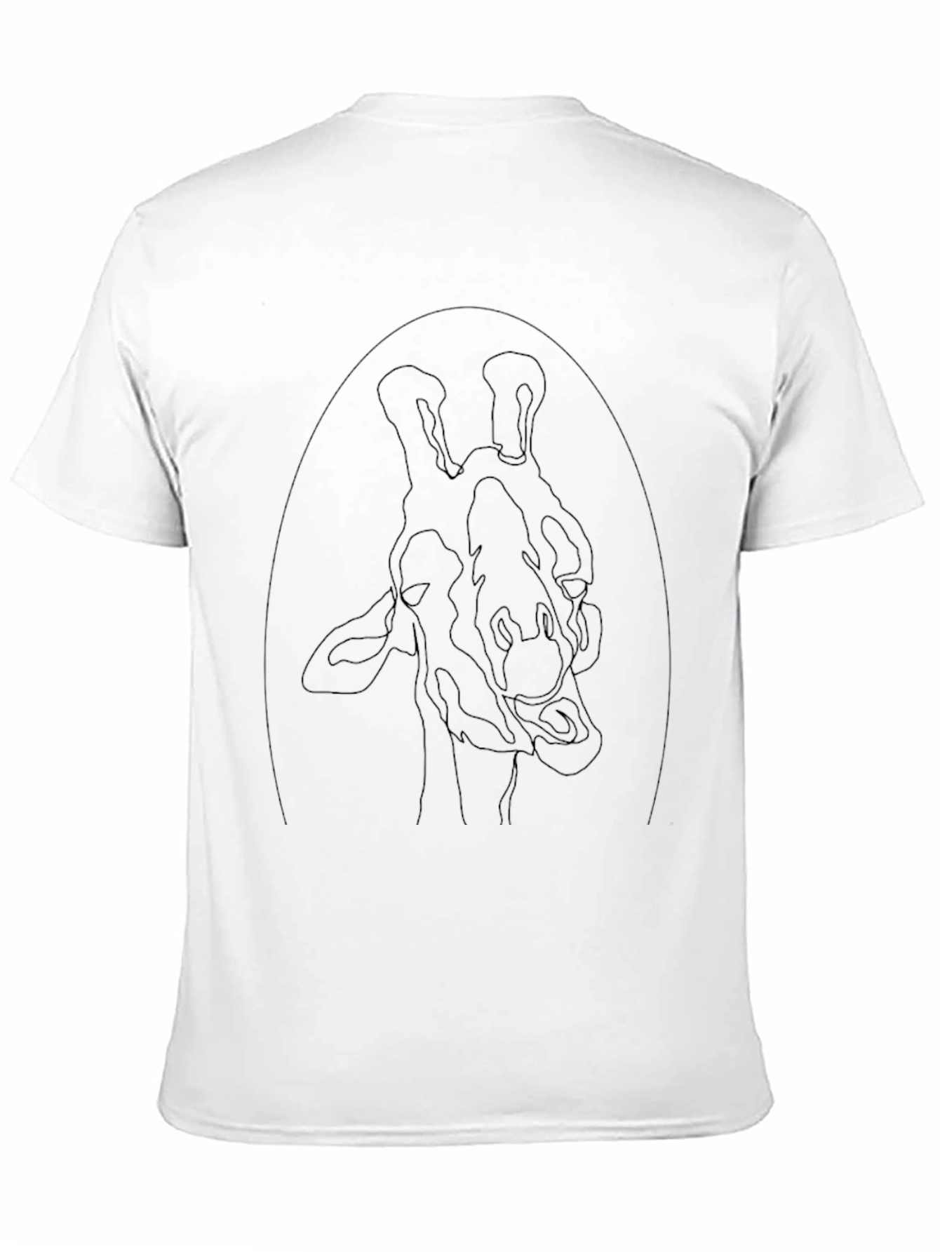 Black Giraffe Outline Graphic Tee