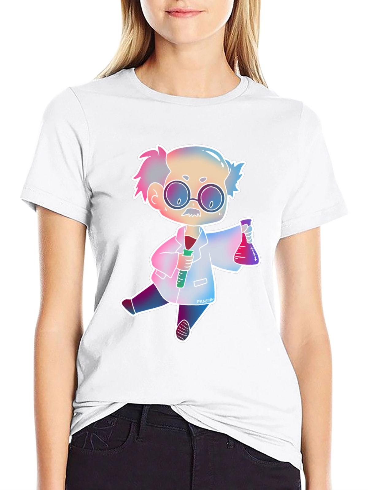 Scientist Cartoon Graphic Tee - Fun Science Shirt