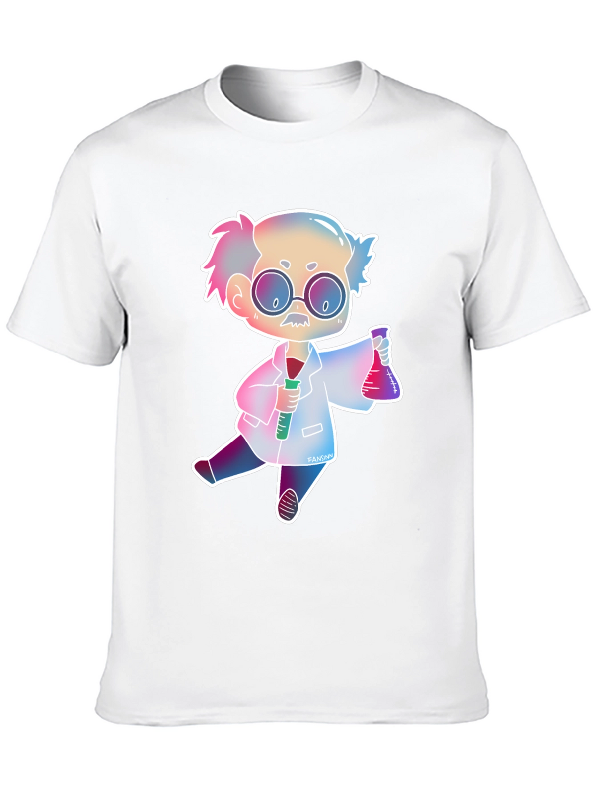 Scientist Cartoon Graphic Tee - Fun Science Shirt
