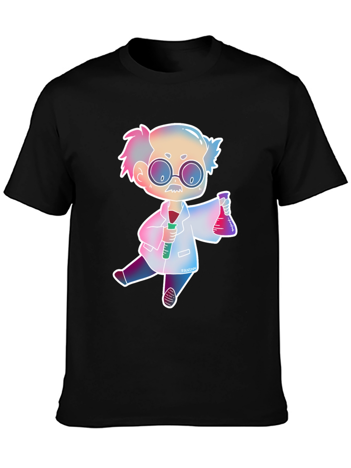 Scientist Cartoon Graphic Tee - Fun Science Shirt