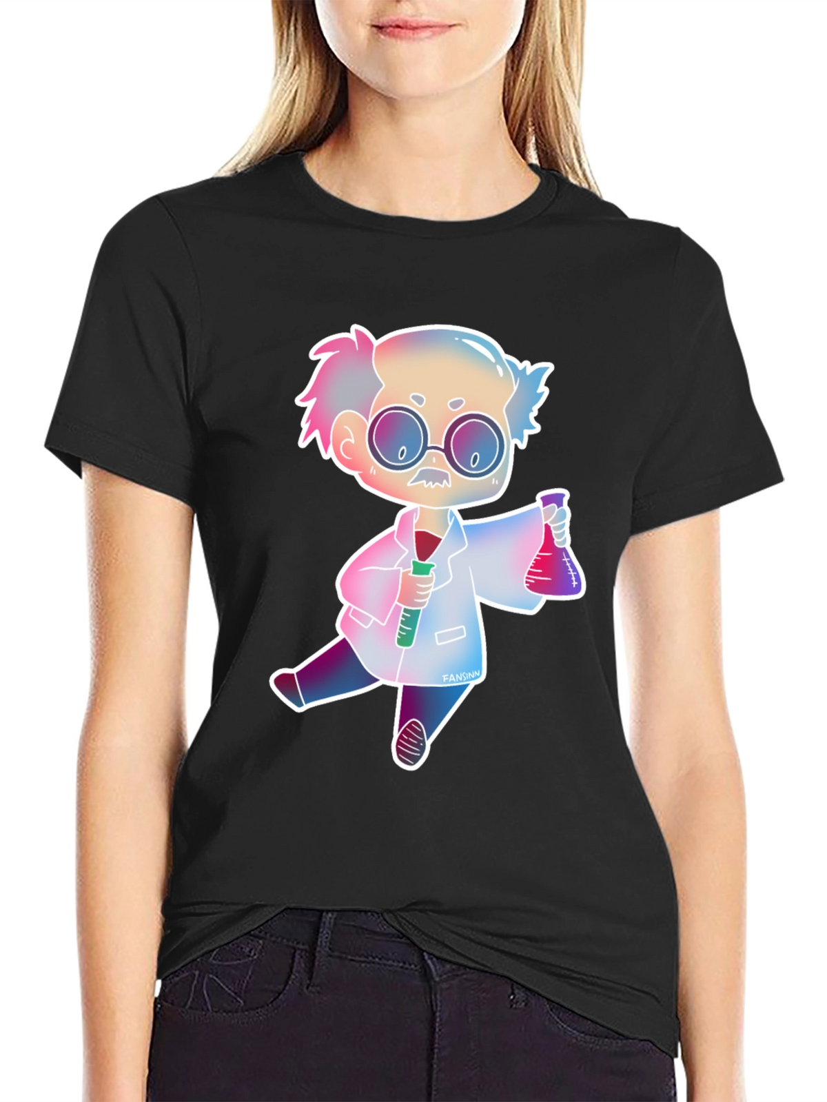 Scientist Cartoon Graphic Tee - Fun Science Shirt