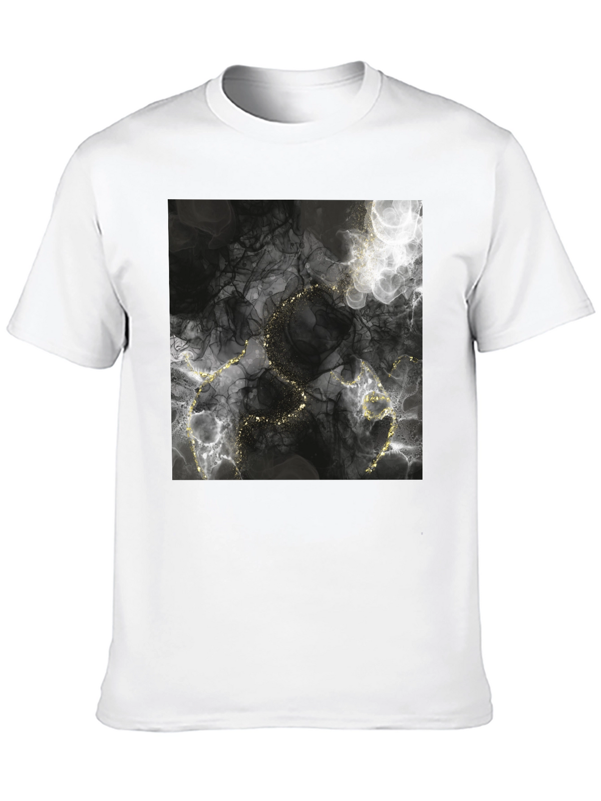 Abstract Gold Vein T-Shirt - Stylish Graphic Tee