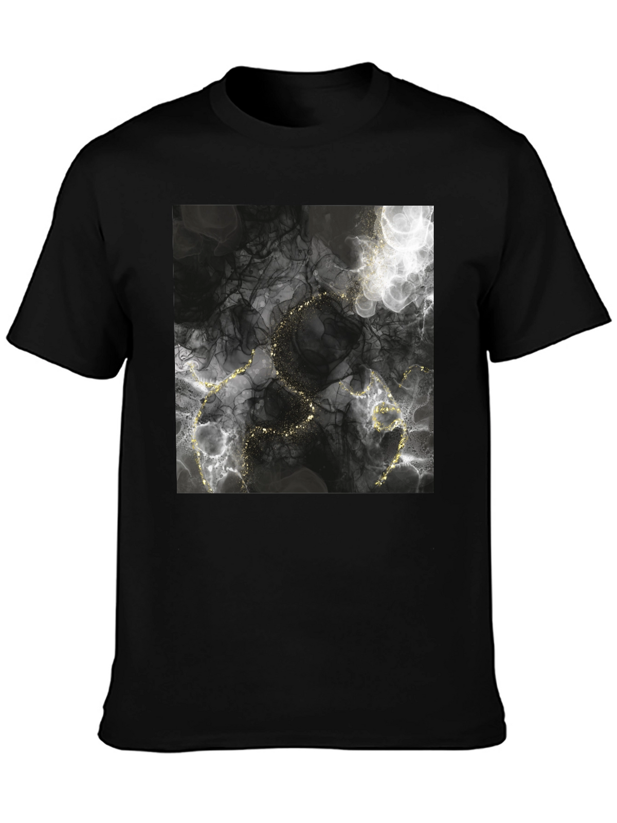 Abstract Gold Vein T-Shirt - Stylish Graphic Tee