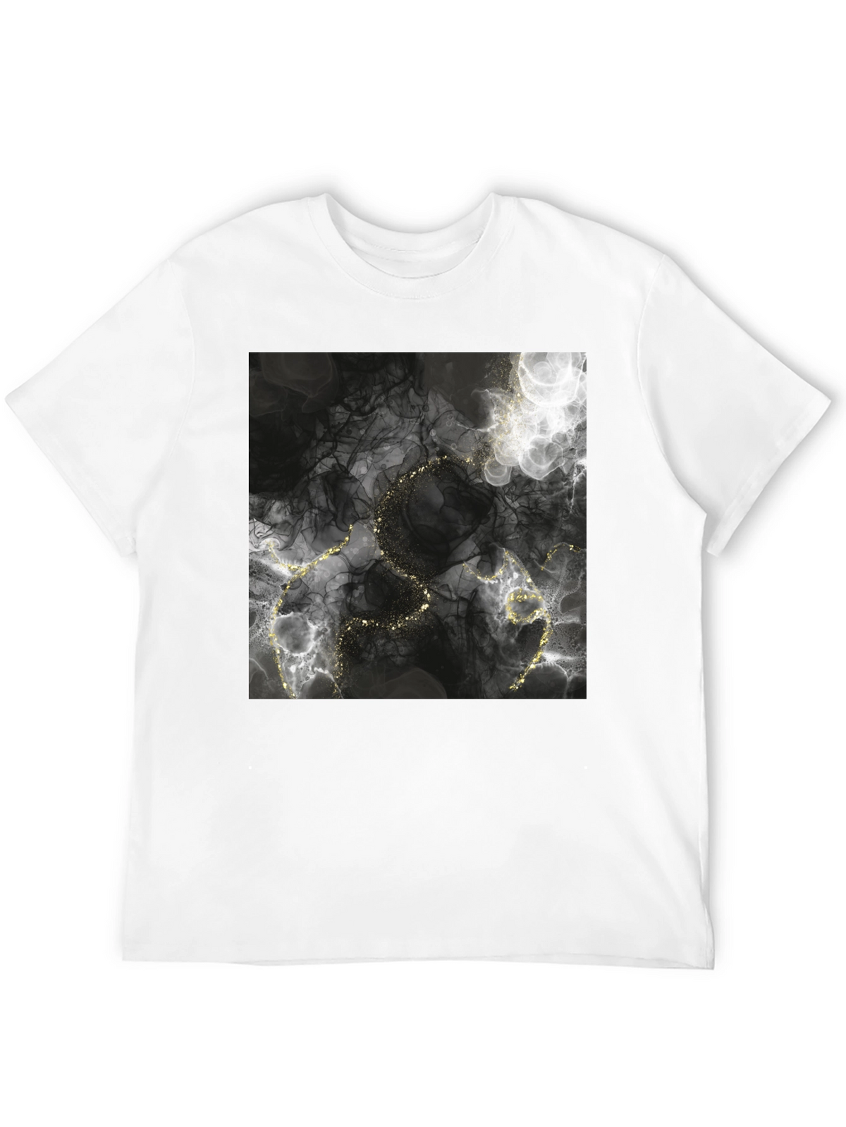 Abstract Gold Vein T-Shirt - Stylish Graphic Tee