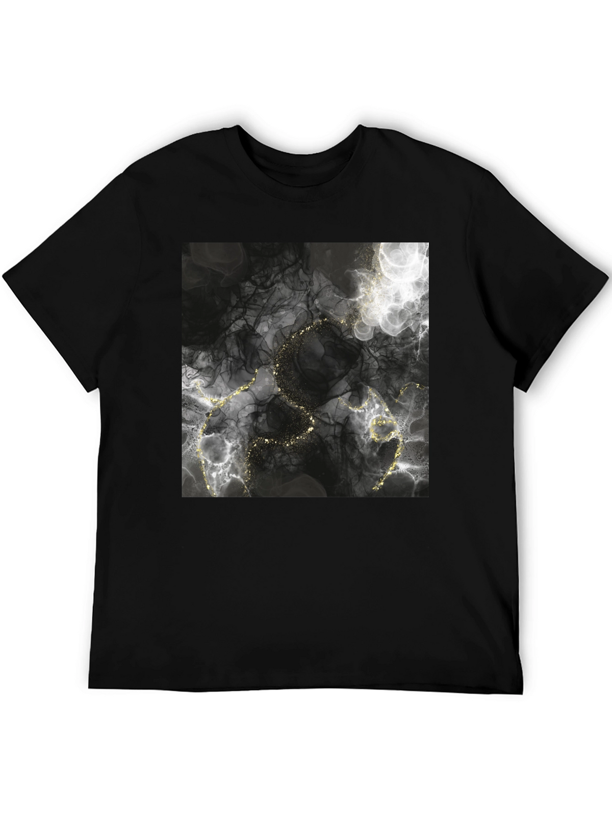 Abstract Gold Vein T-Shirt - Stylish Graphic Tee