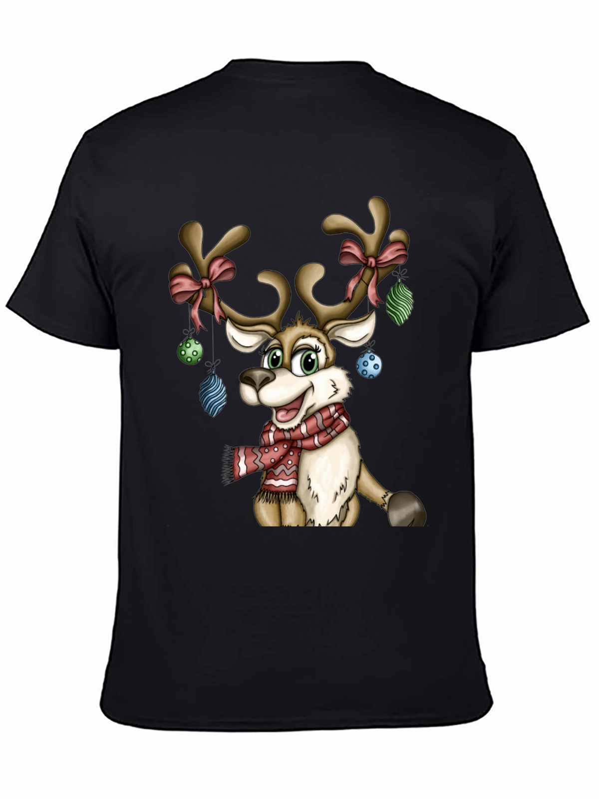 Festive Reindeer Christmas Graphic T-Shirt