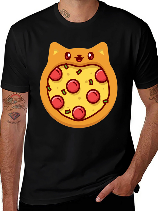 Pizza Cat T-Shirt - Novelty Graphic Tee