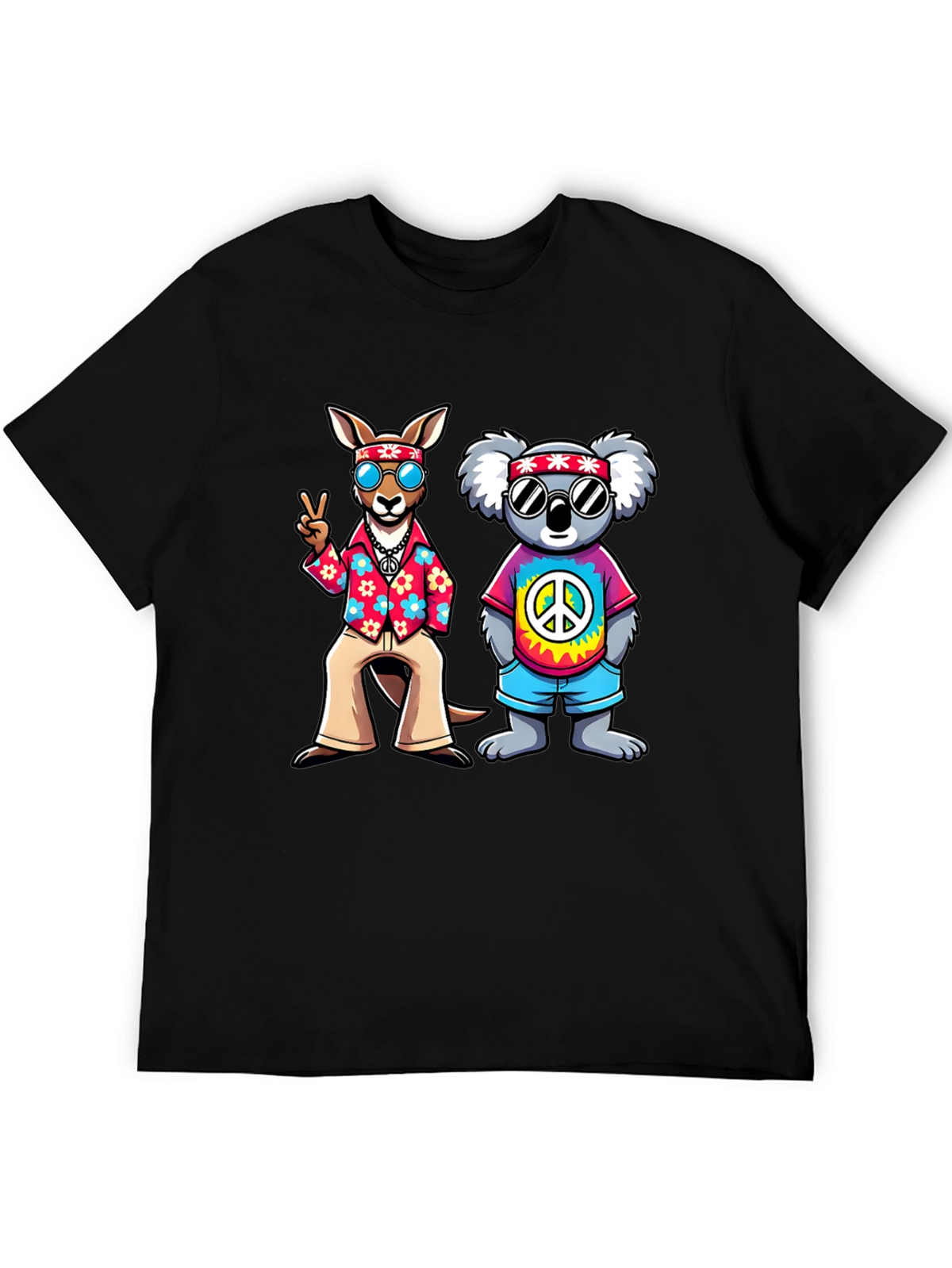 Hippie Kangaroo & Koala Graphic Tee