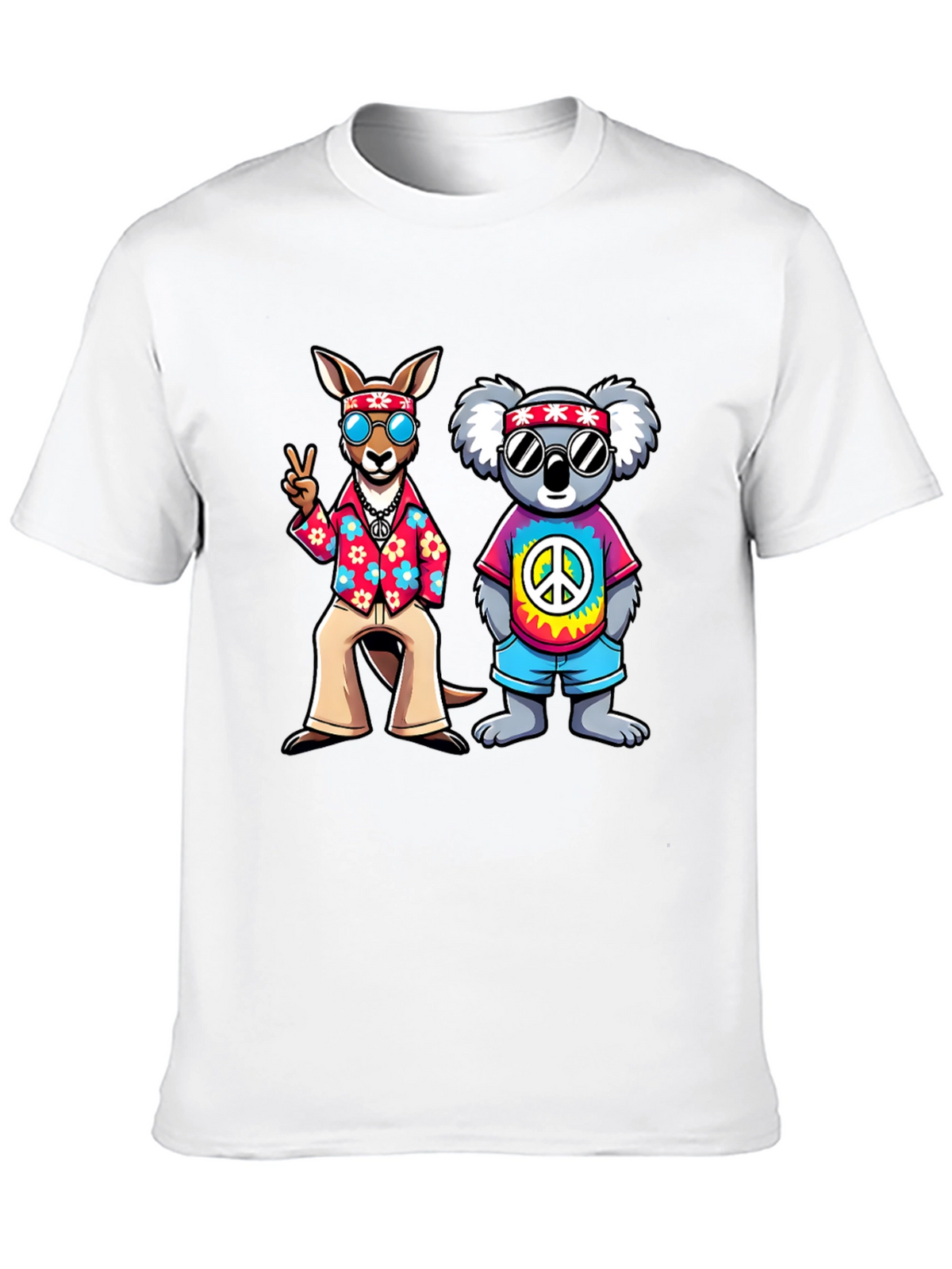 Hippie Kangaroo & Koala Graphic Tee