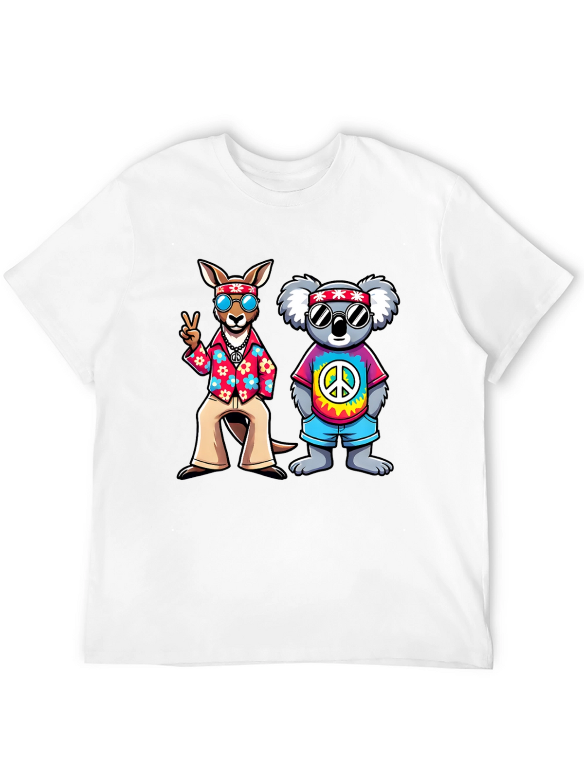 Hippie Kangaroo & Koala Graphic Tee