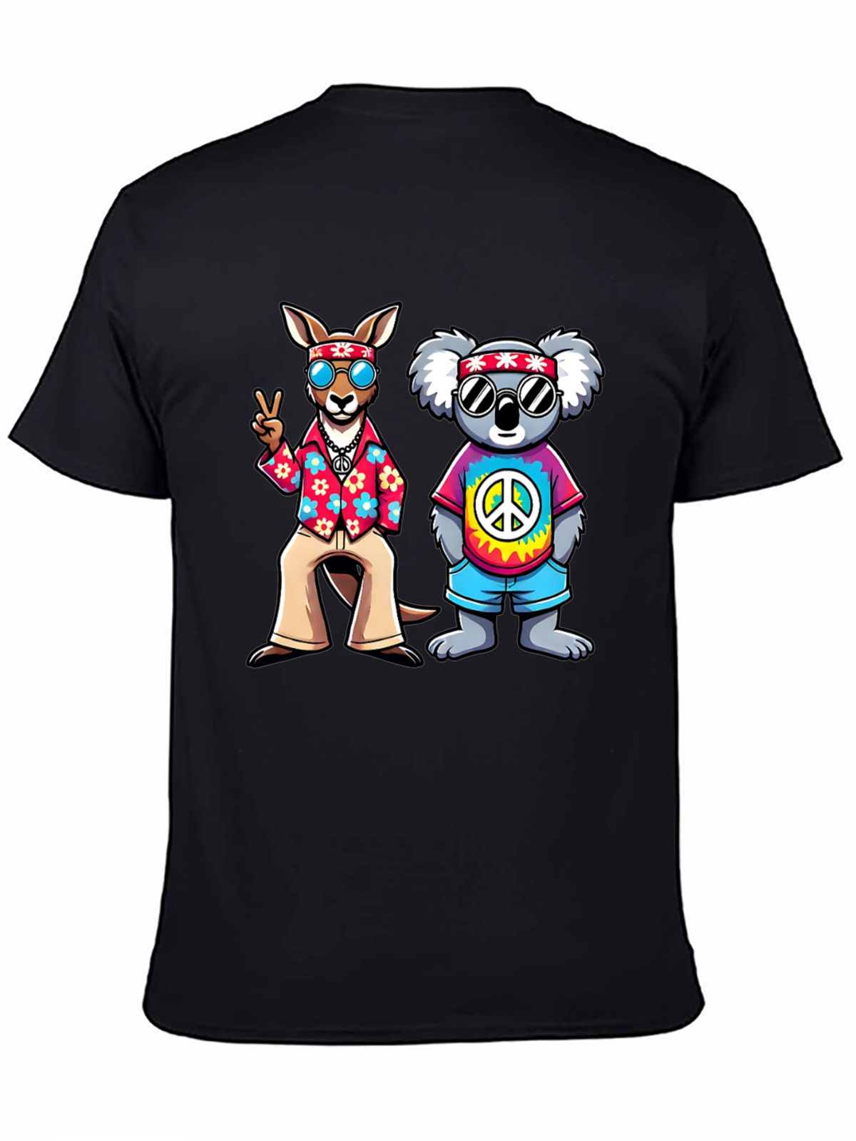 Hippie Kangaroo & Koala Graphic Tee
