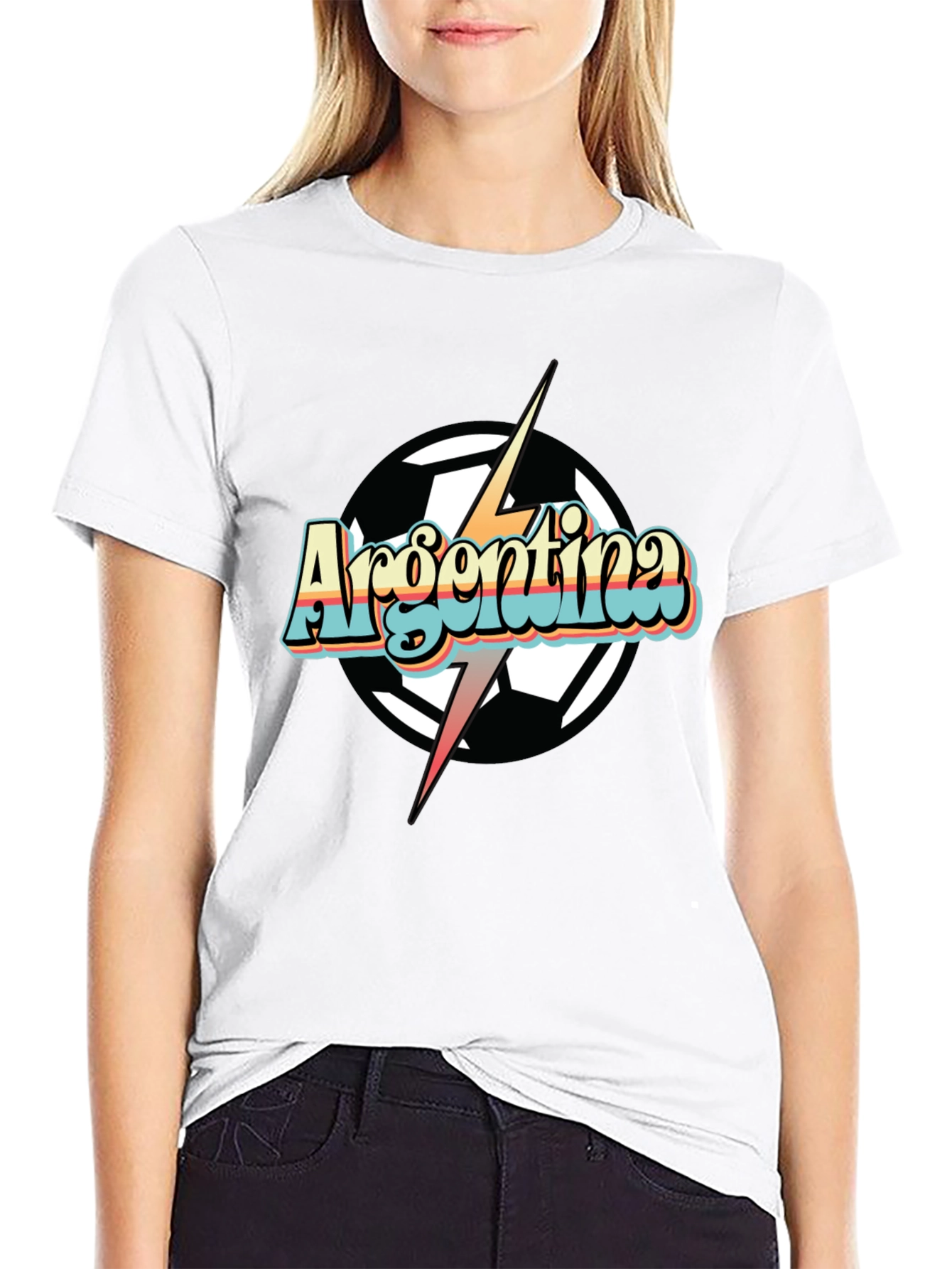 Argentina Soccer T-Shirt Retro Football Fan Tee
