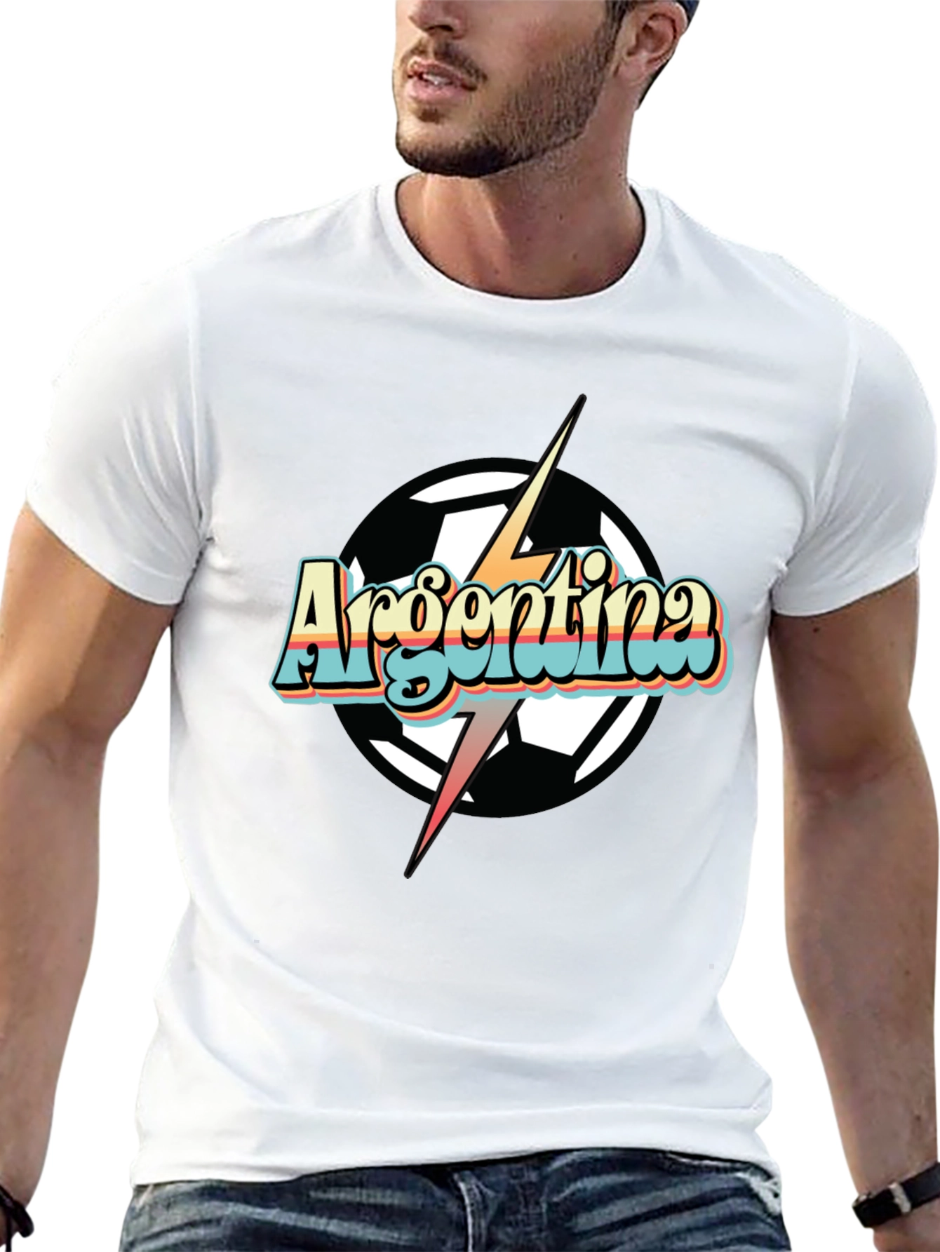 Argentina Soccer T-Shirt Retro Football Fan Tee