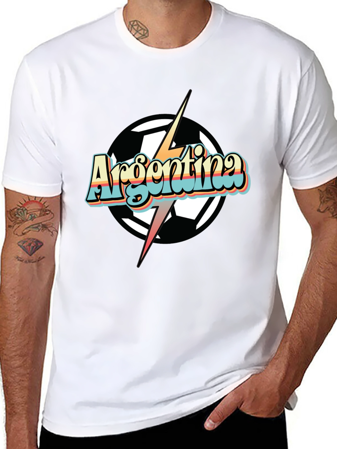 Argentina Soccer T-Shirt Retro Football Fan Tee