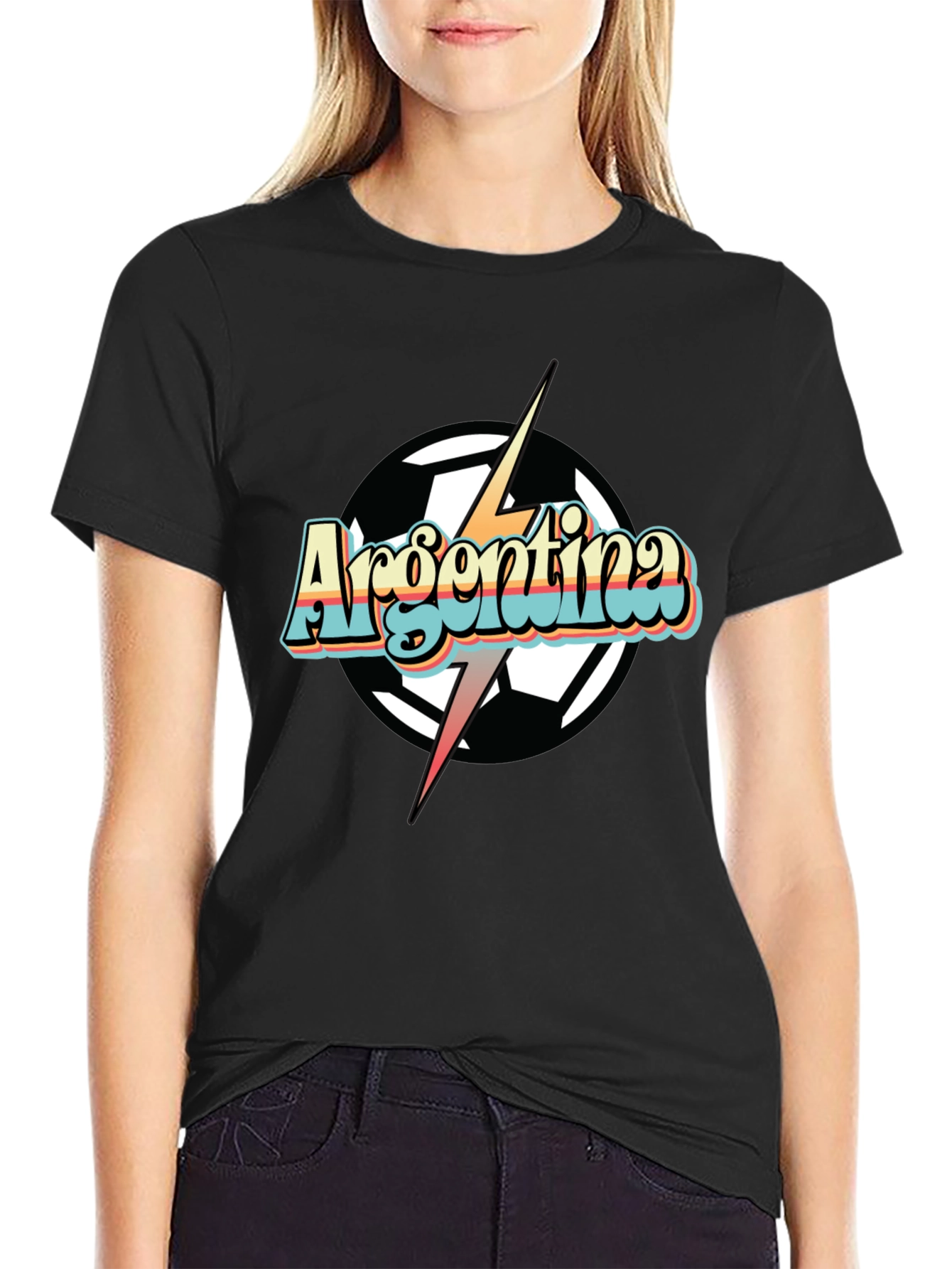 Argentina Soccer T-Shirt Retro Football Fan Tee