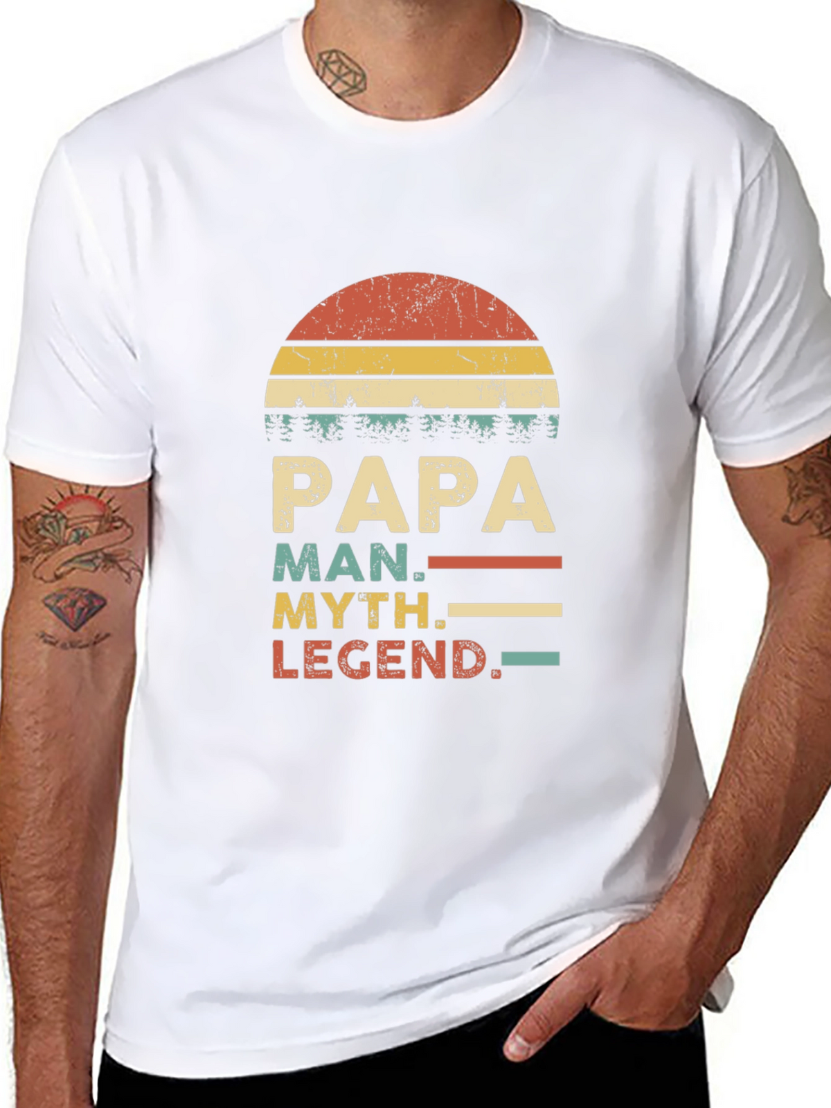 Papa Man Myth Legend Graphic T-Shirt
