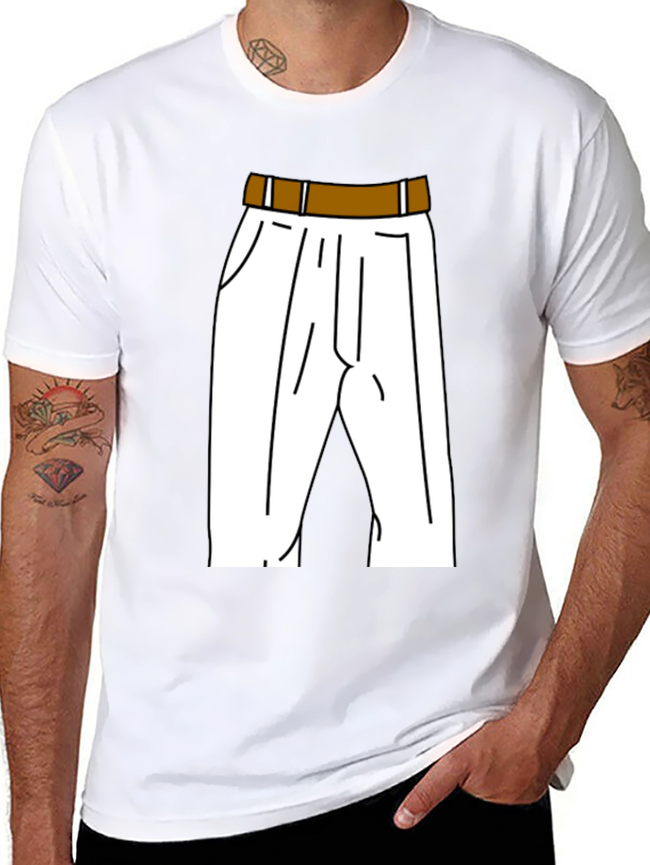 Funny Pants T-Shirt - Cartoon Style Apparel